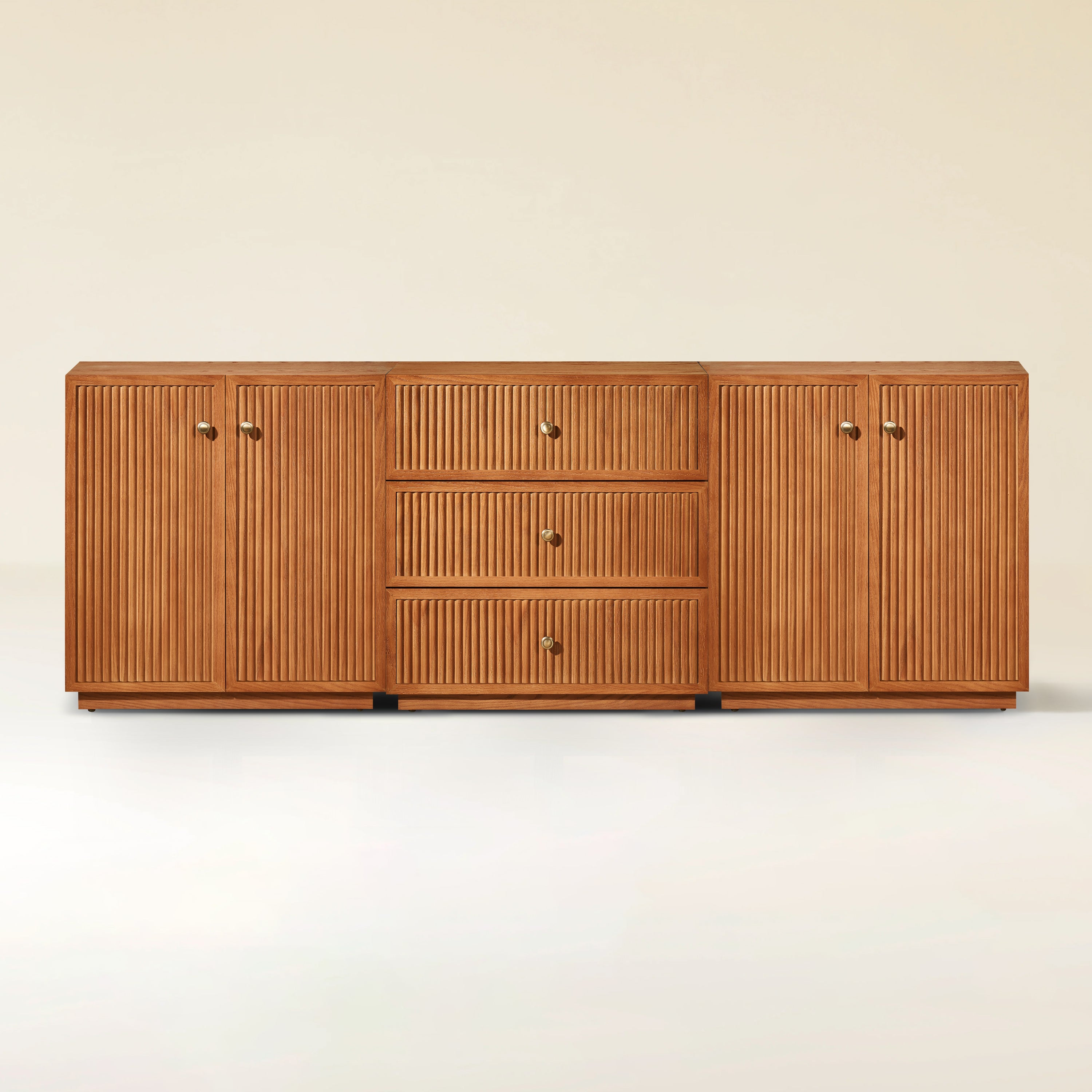 Avery Oak 3-Drawer Media Console 90"W