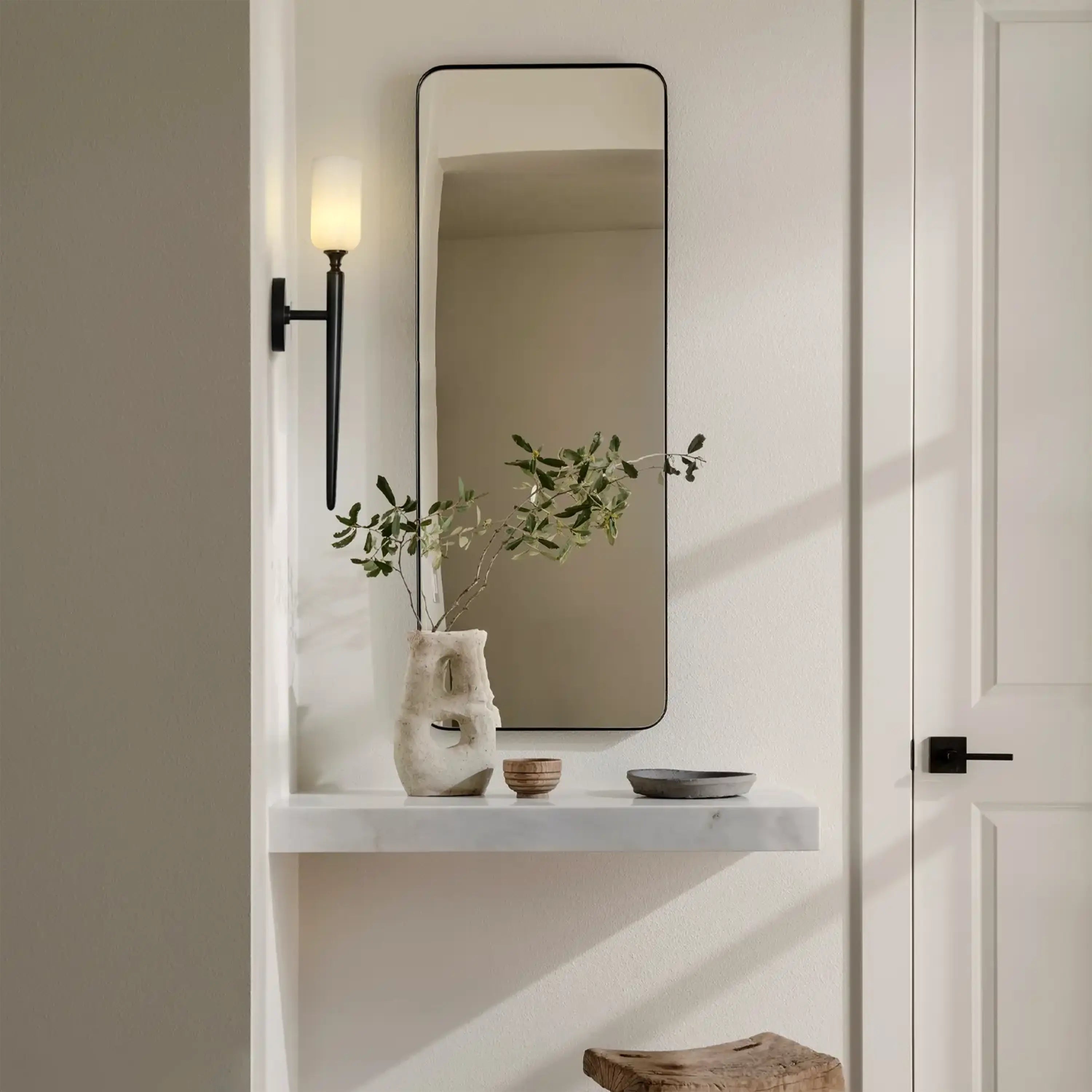 Axis Alabaster 1 Light Wall Sconce 22"H