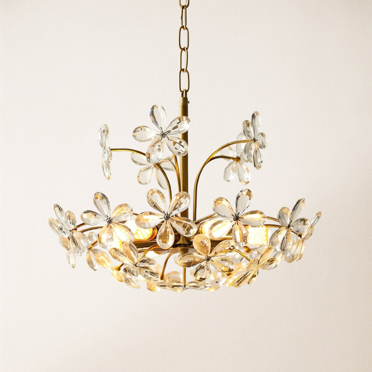 Liora Crystal Bloom Round Large Chandelier