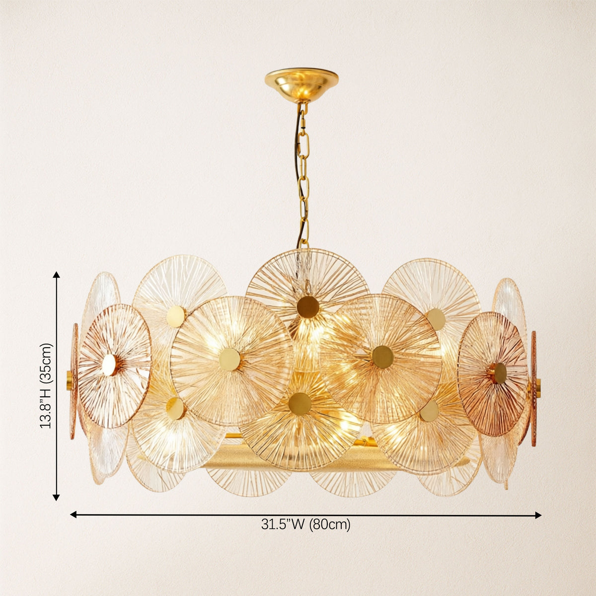 Axiora Glass Round Chandelier