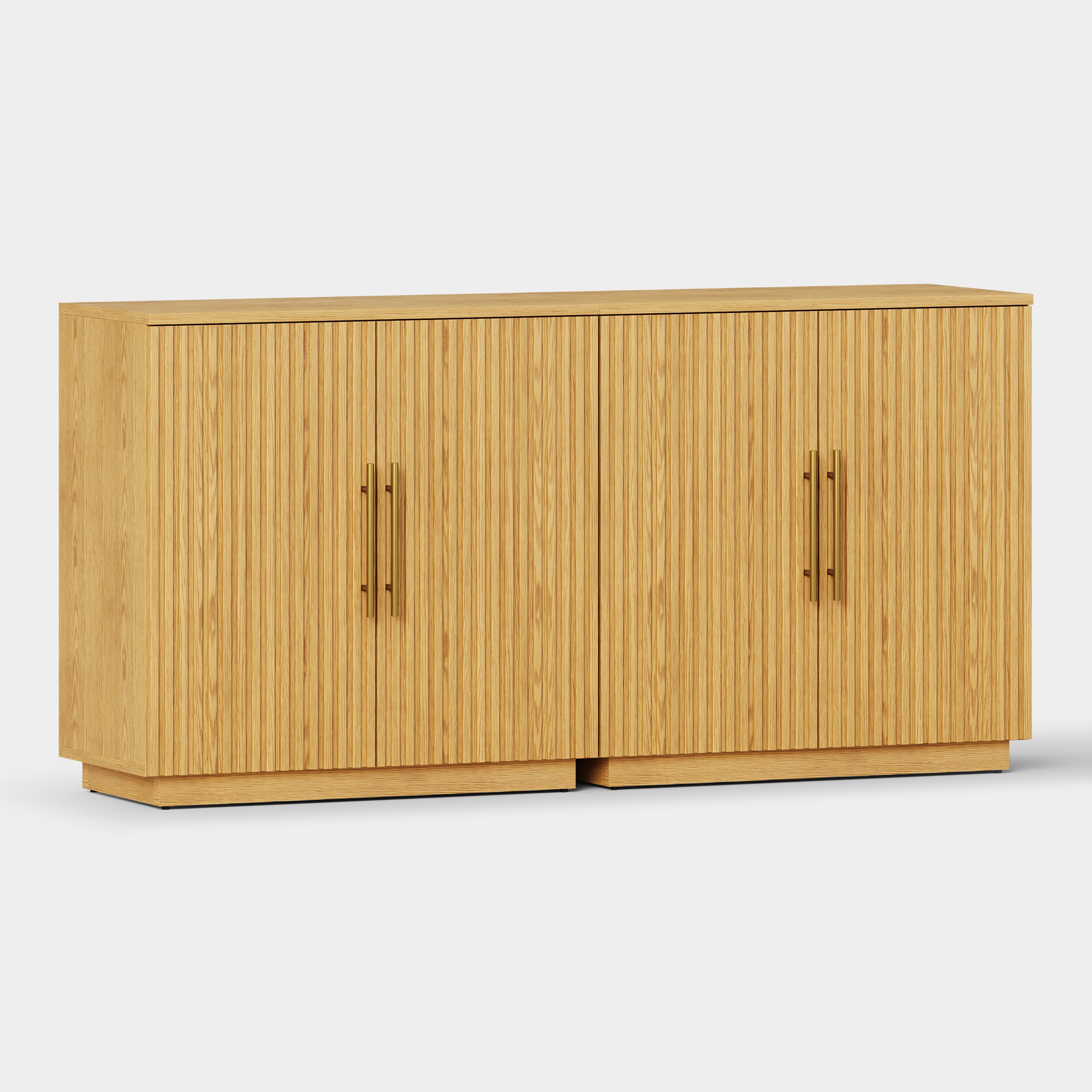 Holt 63″ Oak Media Console(Set of 2)