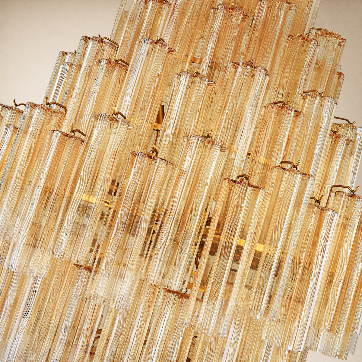 Lumeris Glass Cascade Chandelier 36"D