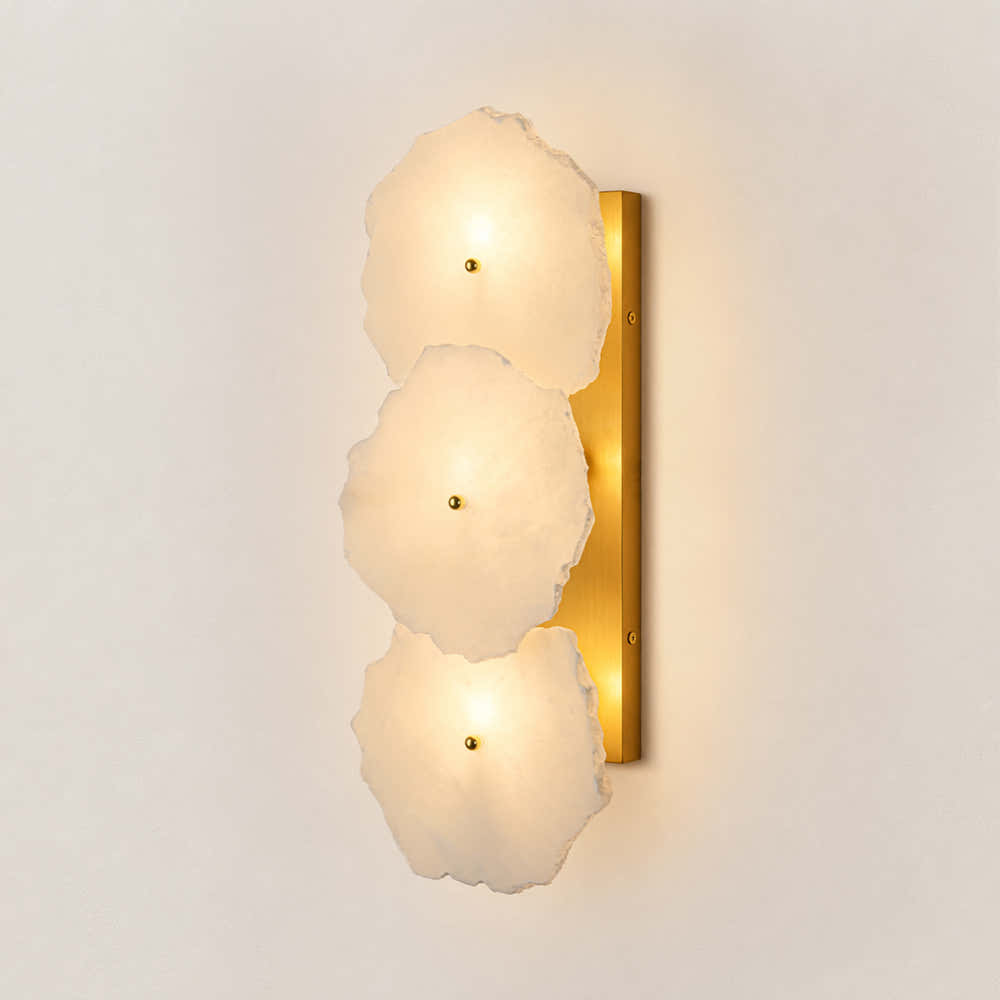 Moira Alabaster 3 Lights Wall Sconce#Finish_Gold