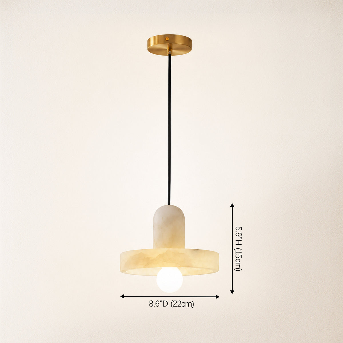 Carrano Alabaster Pendant