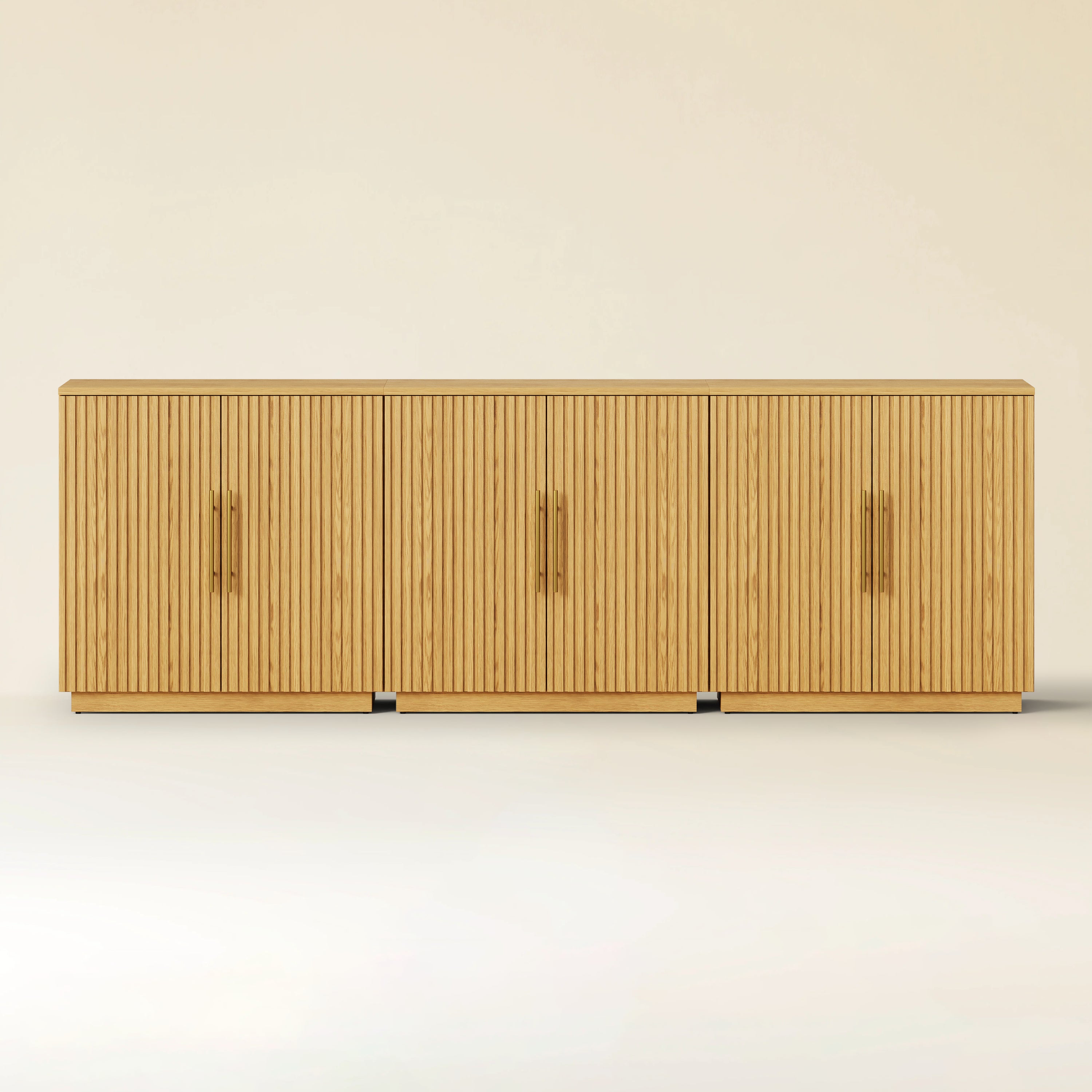 Holt 95″ Solid Oak Console(Set of 3)