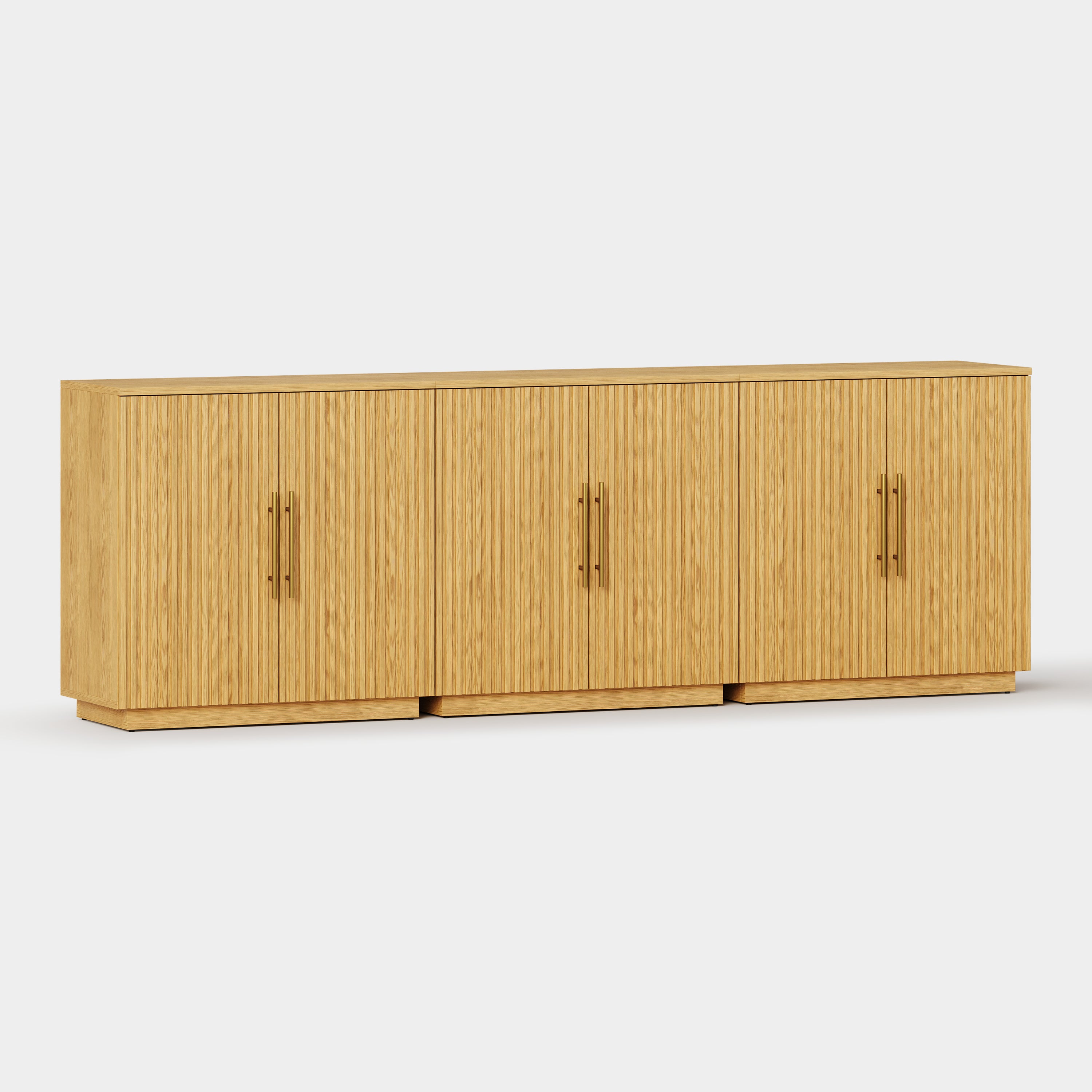 Holt 94.5″ Oak Media Console(Set of 3)