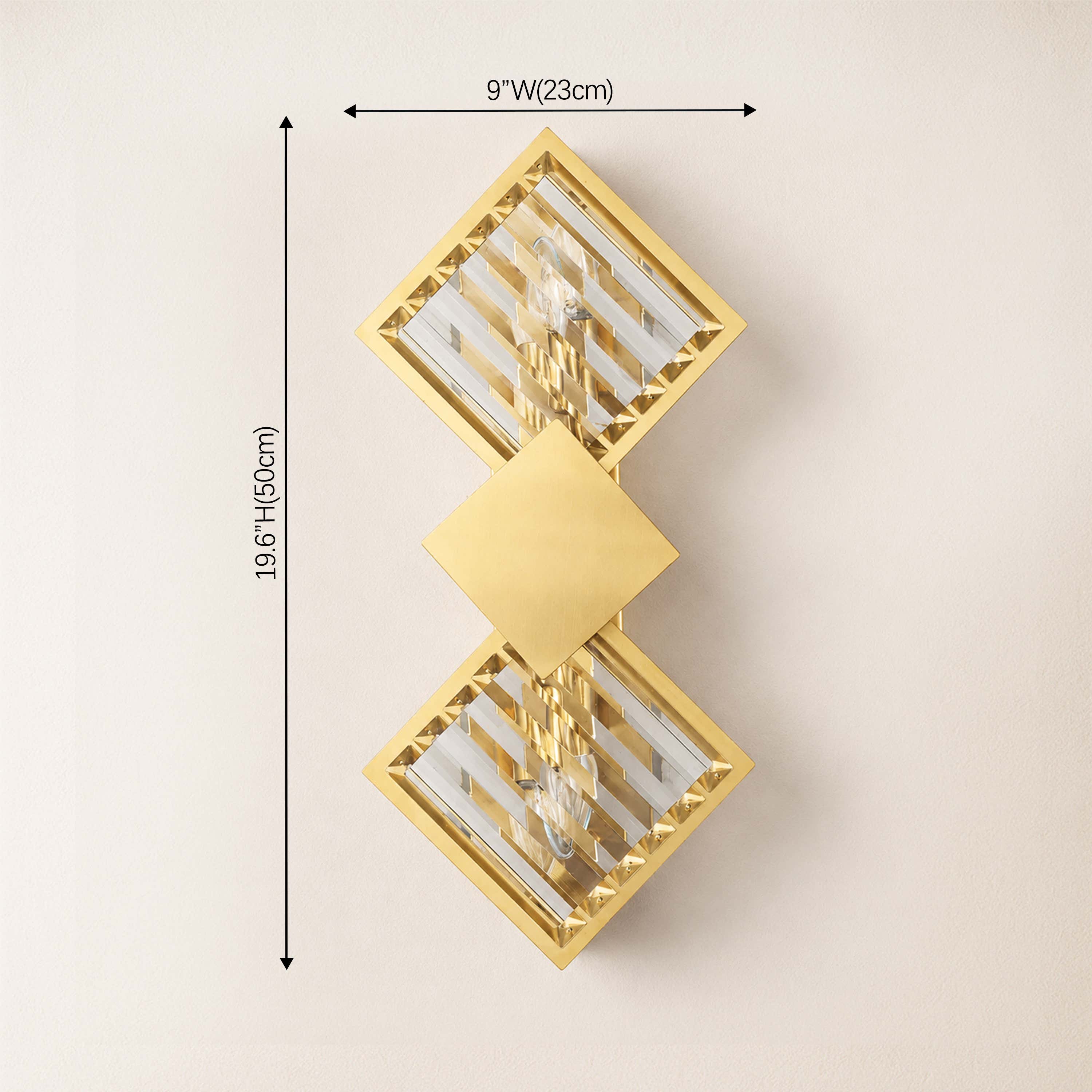 Corvina Crystal Rhombus Wall Sconce