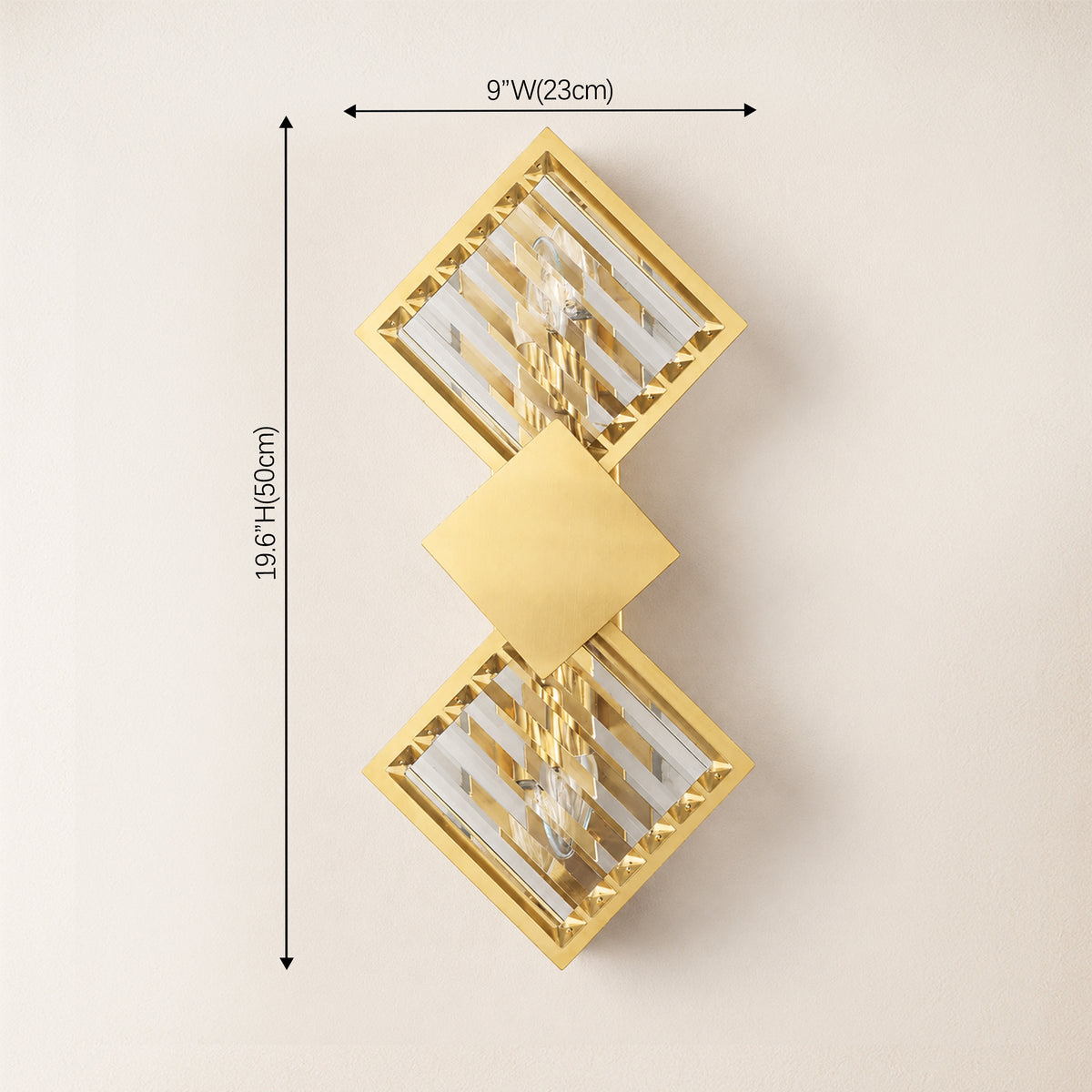 Corvina Crystal Rhombus Wall Sconce