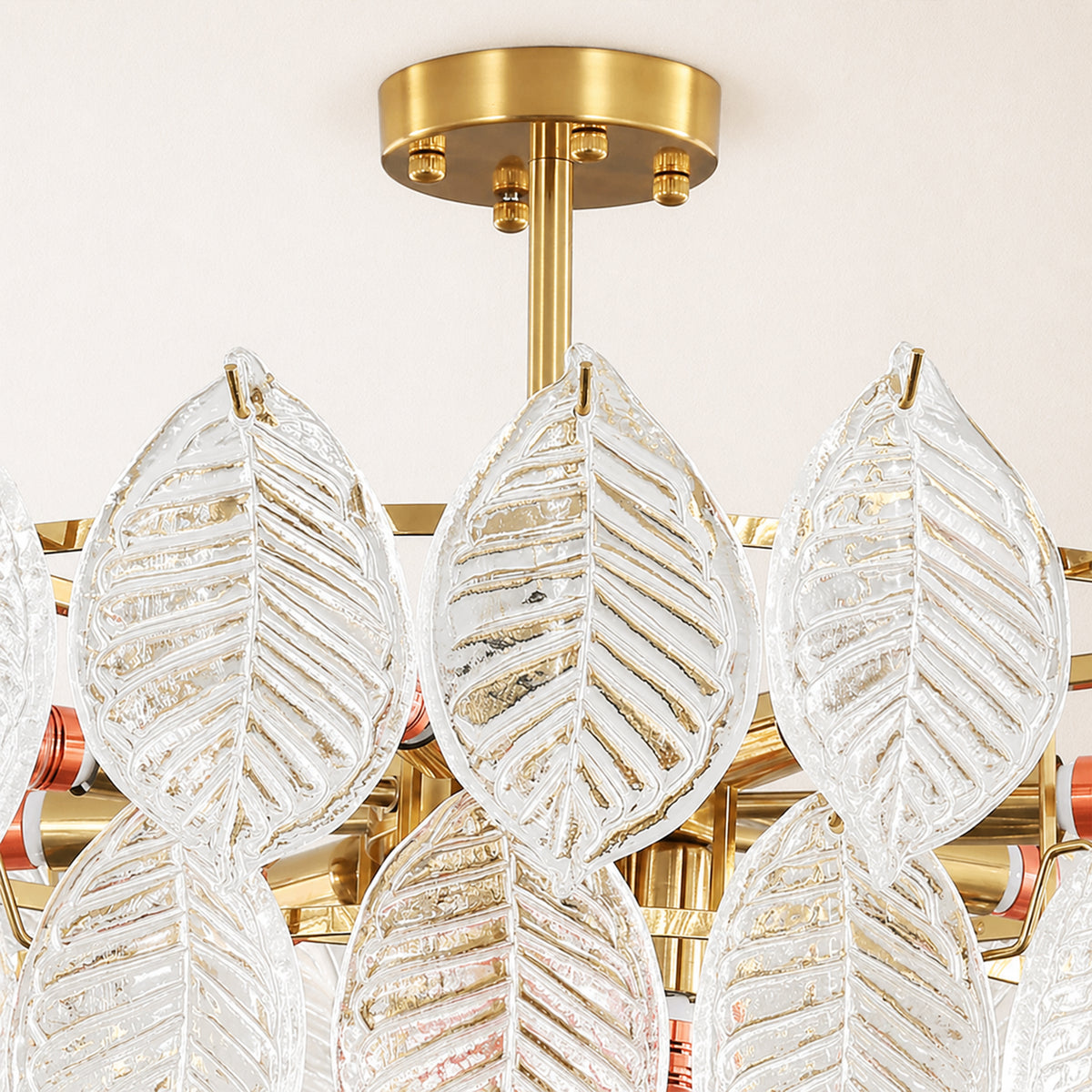 Sylvara Leaf Glass Chandelier