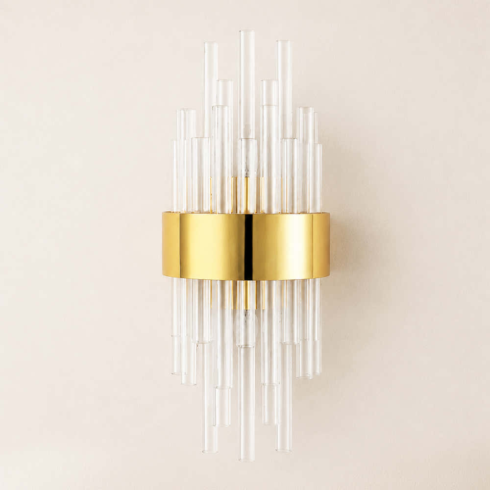 Claridell Crystal Tubular Wall Sconce