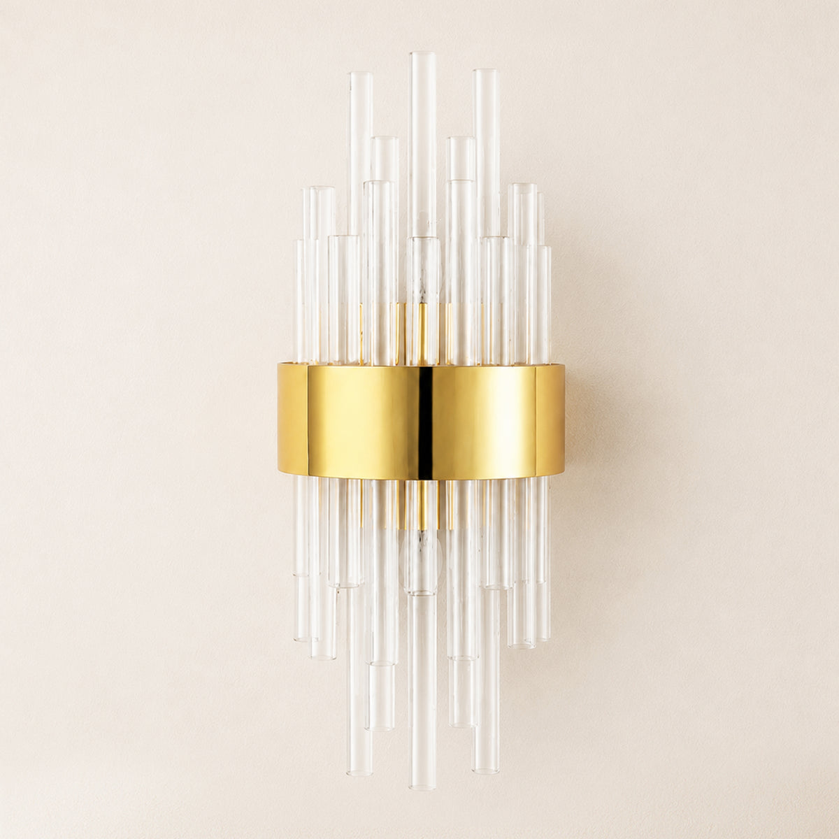 Claridell Crystal Tubular Wall Sconce