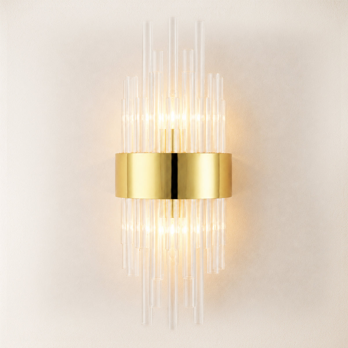 Claridell Crystal Tubular Wall Sconce