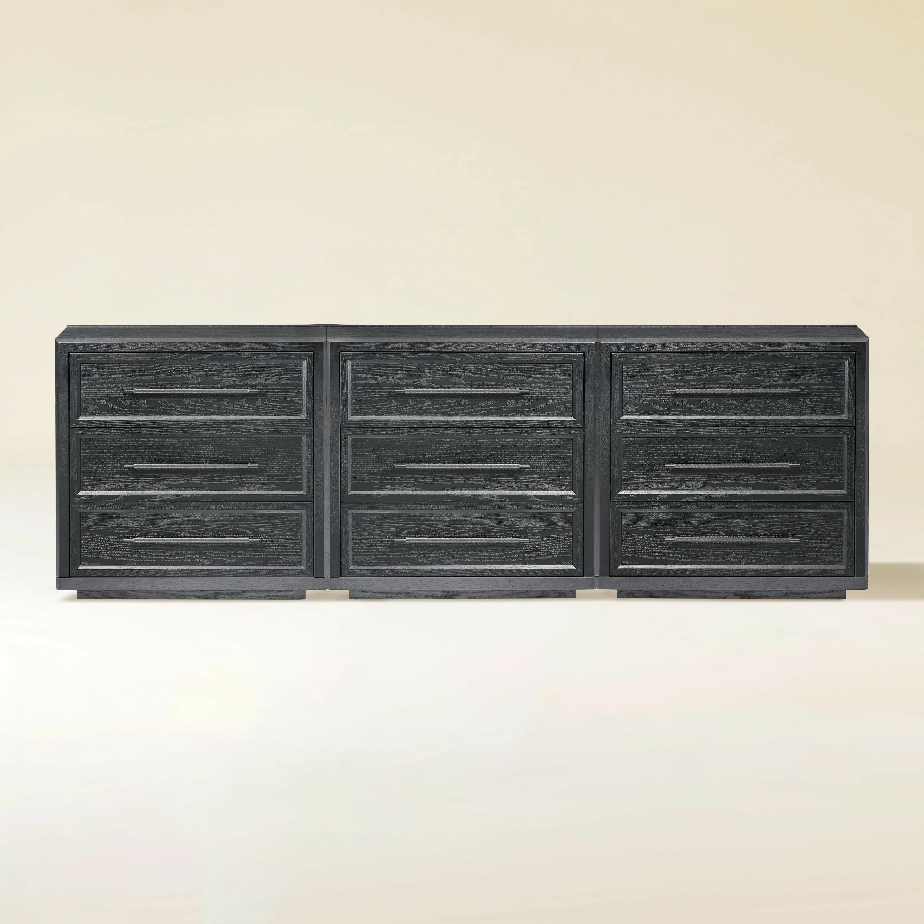 Alvar 94.5″ Oak 9-Drawer Chest(Set of 3)