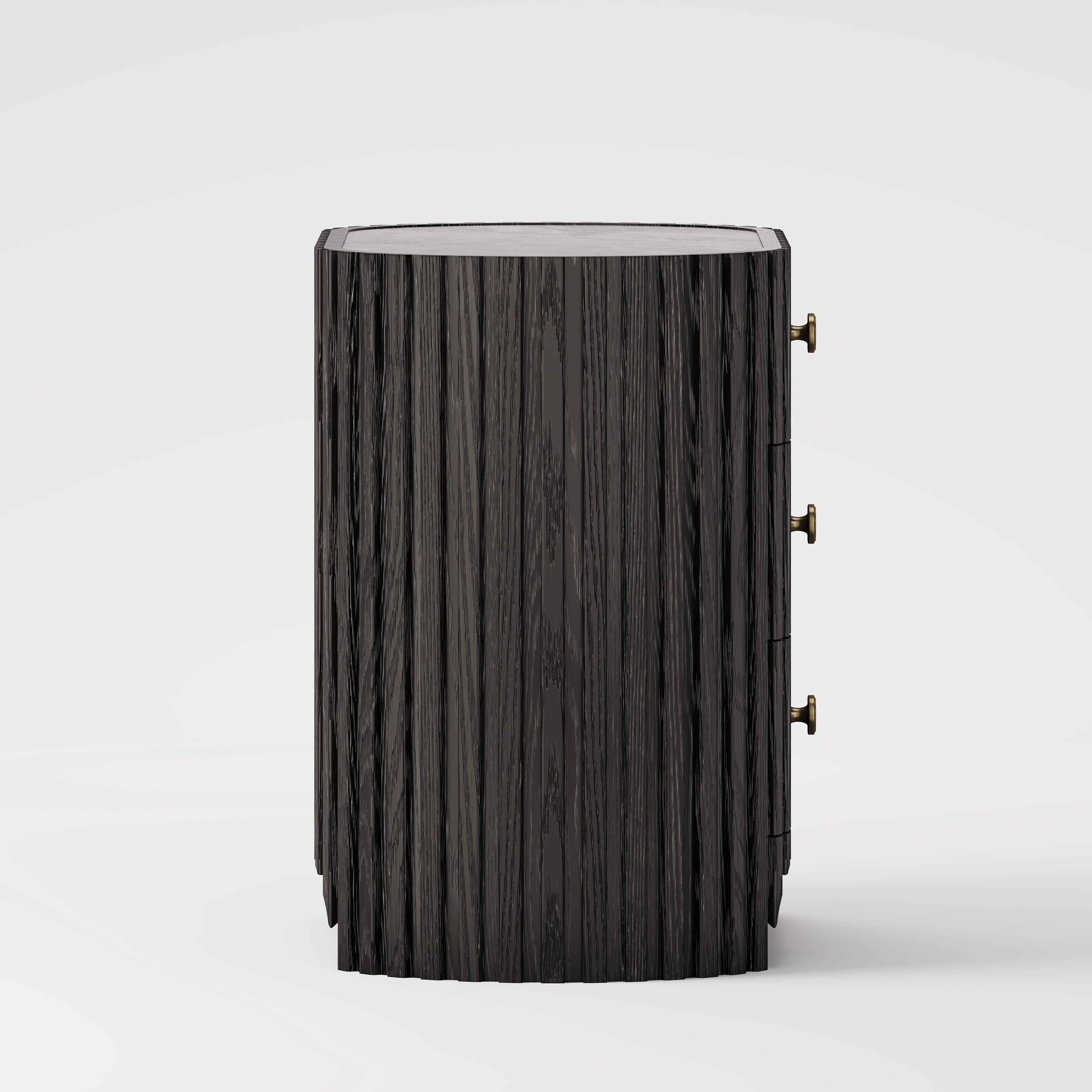 Sinclair Fluted Stone Nightstand 30"W