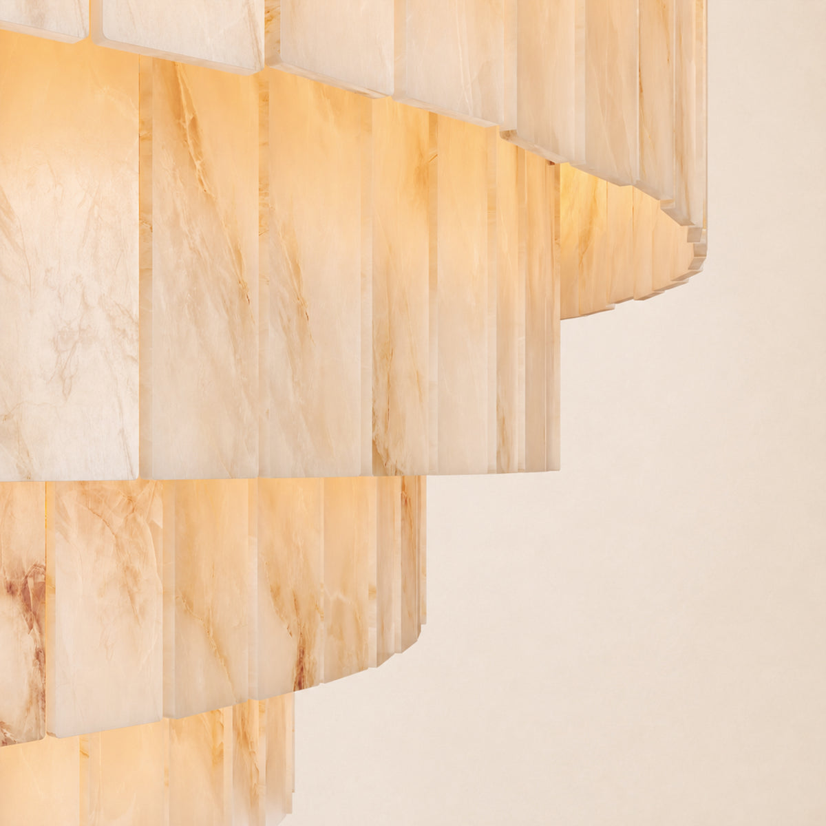 Montrava Alabaster Tiered Round Chandelier 60"D