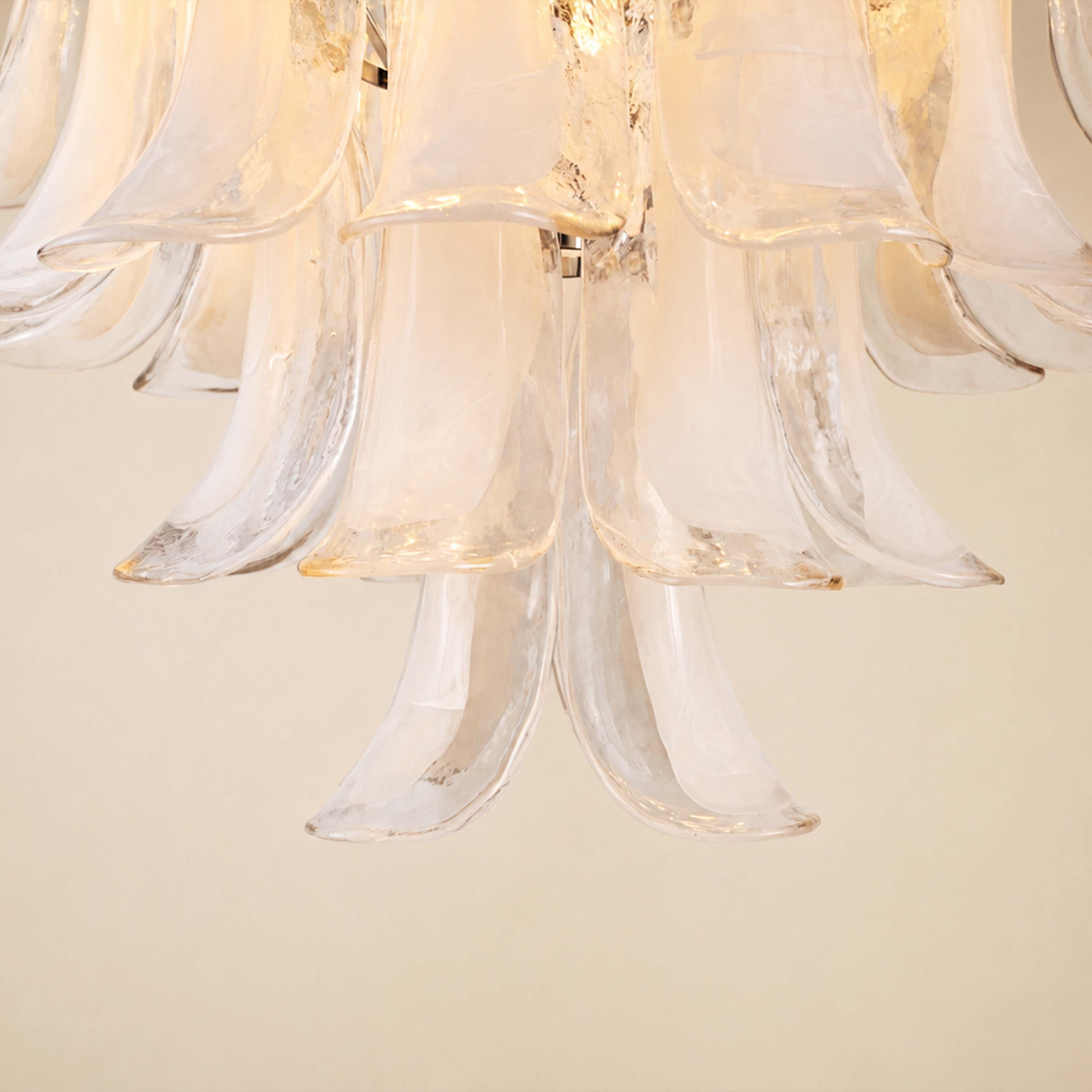 Nivelle Frosted Glass Round Chandelier 23.6"D