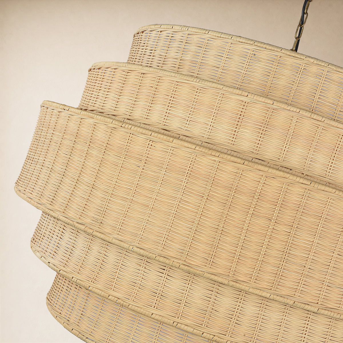 Cavana Rattan Tiered Round Chandelier 40.1"D
