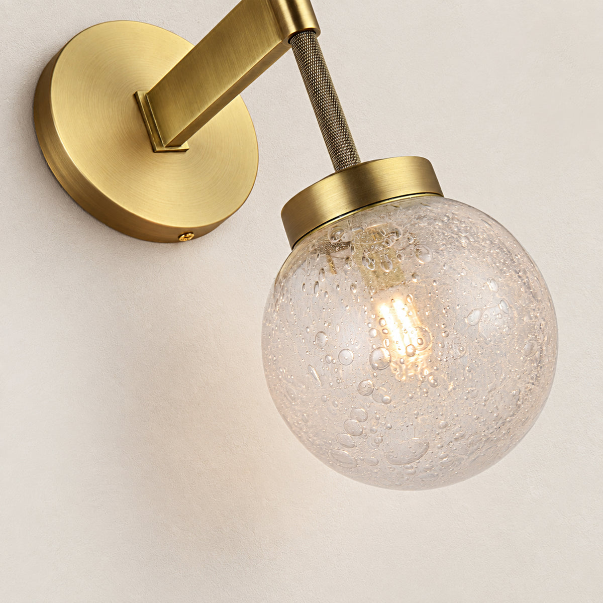 Liorenne Bubble Glass Globe Wall Sconce 4.7"D