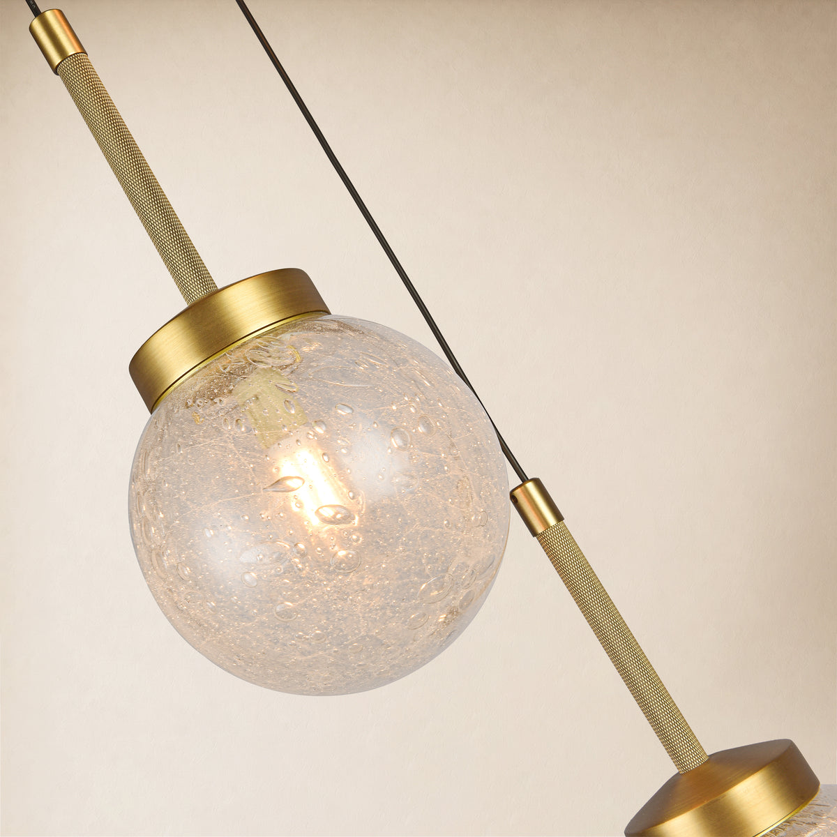 Liorenne Bubble Glass Globe Cluster Chandelier 7"D