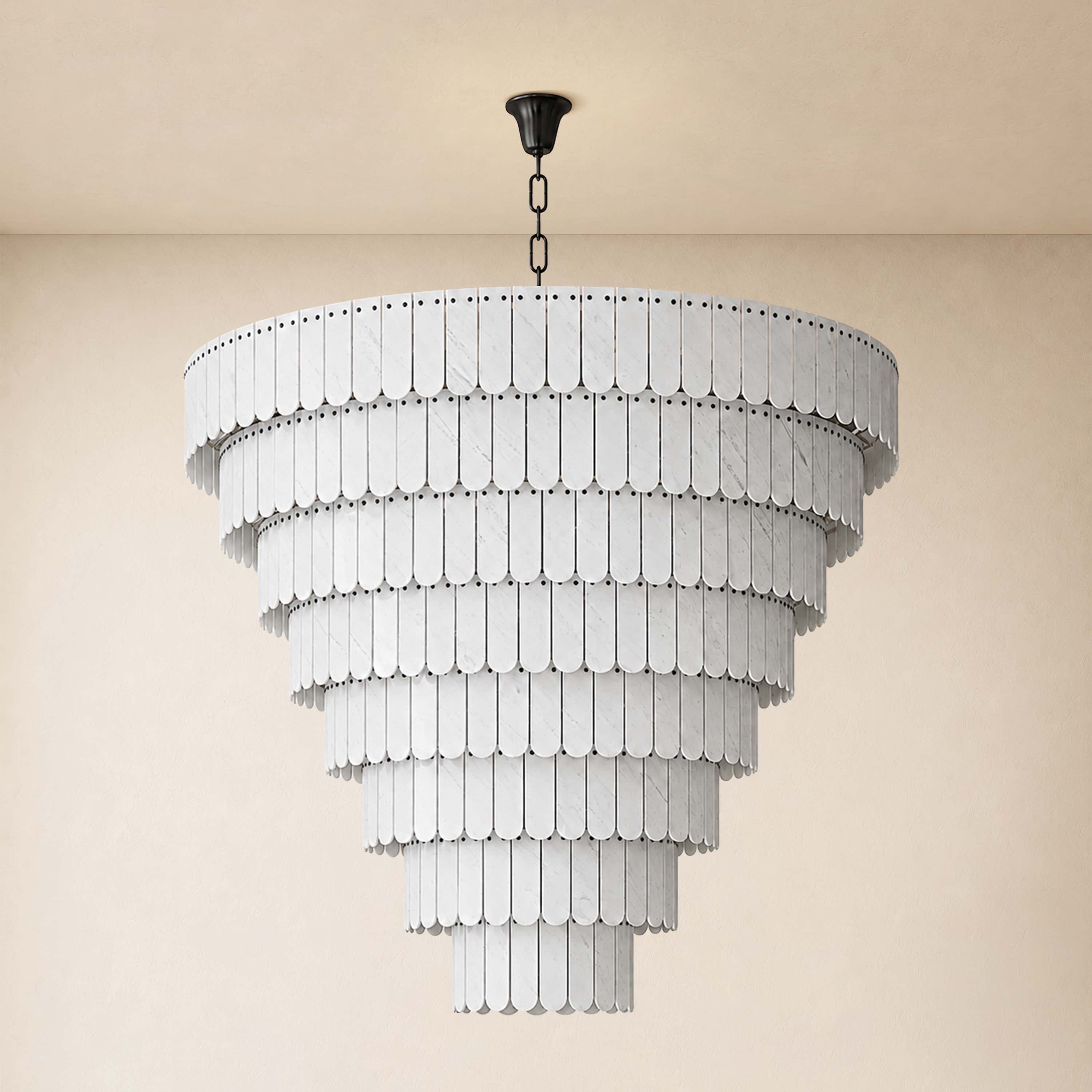 Pietra Marble Tiered Chandelier 79.8"D
