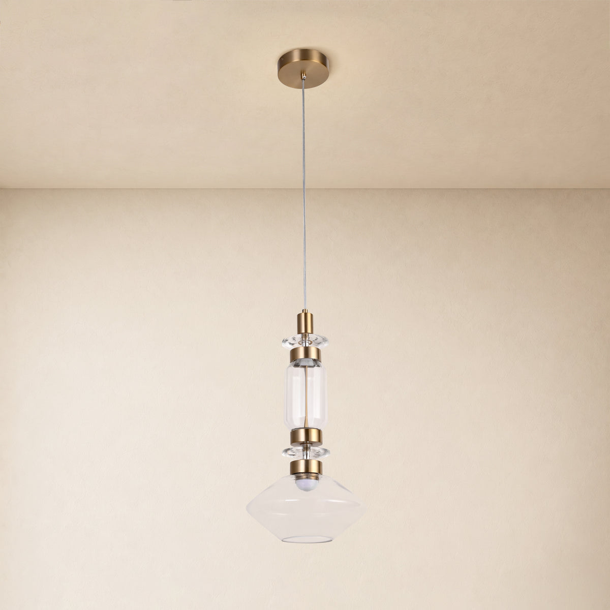 Erelia Crystal Dome Pendant Light 9.4"D