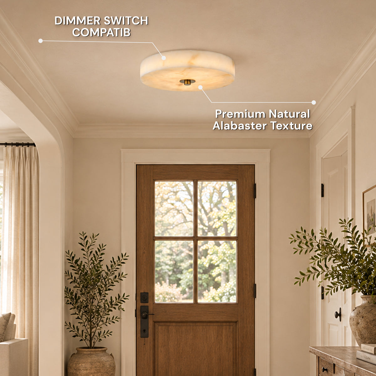 Cora Resin Ceiling Light 11.8"D