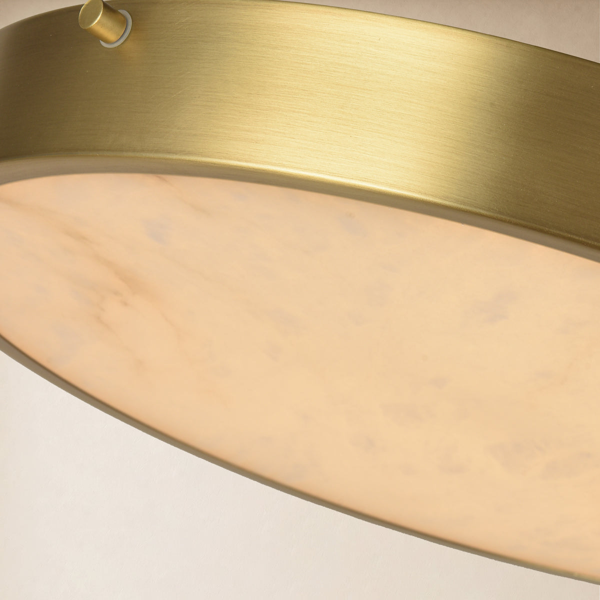 Roselyn Alabaster Round Flush Mount 16"D