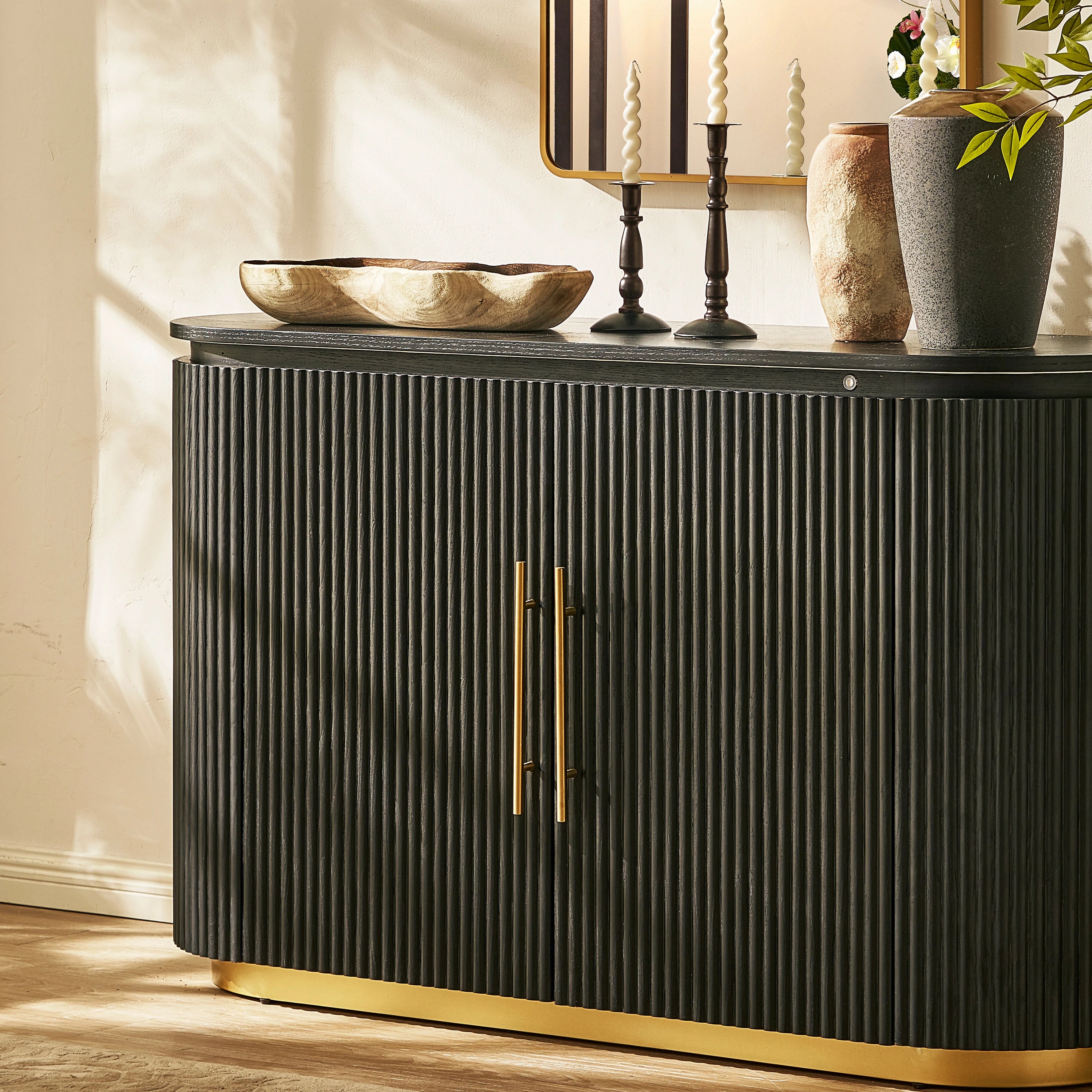 Holton Oak Media Console And Sideboard Set