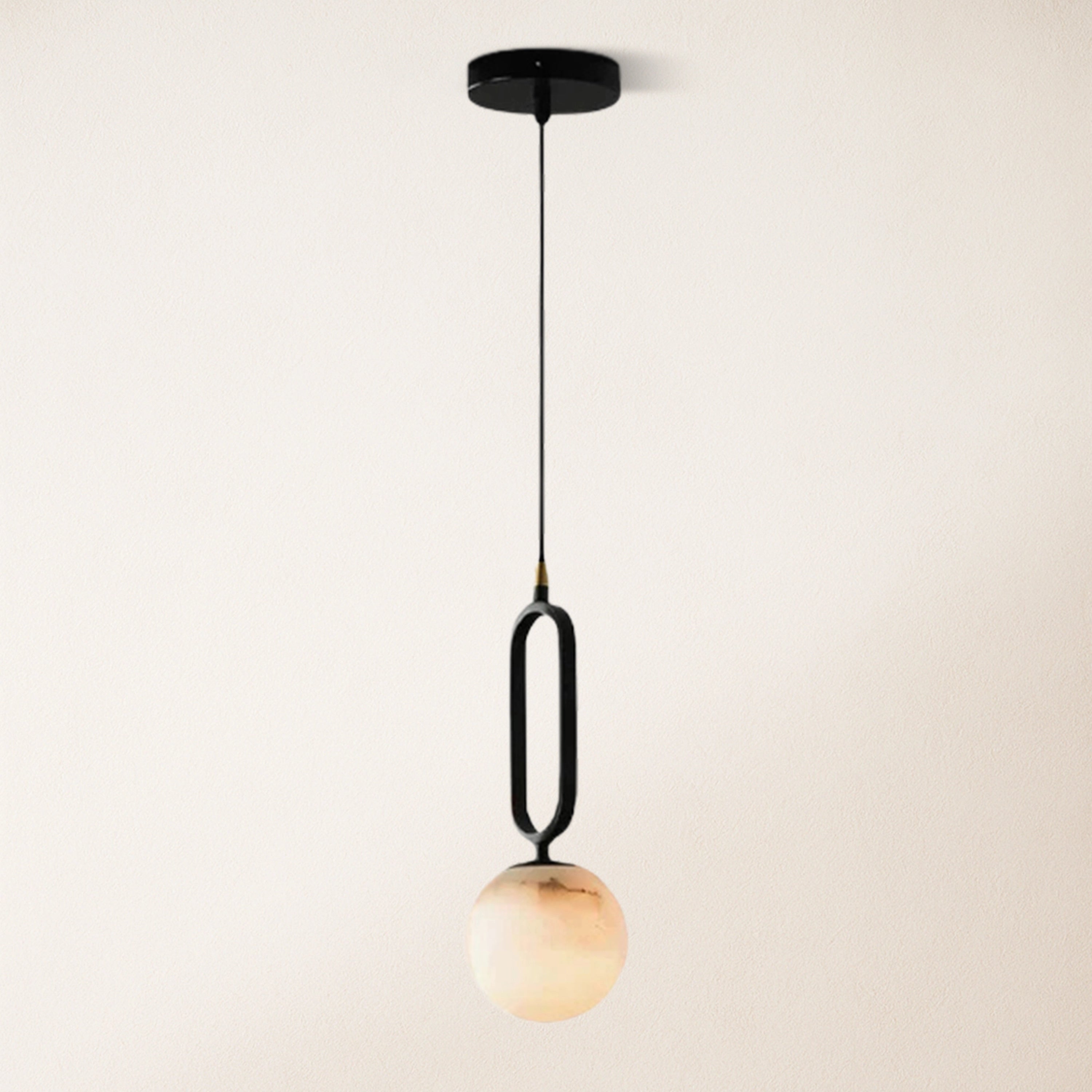 Dadaly Alabaster Small Art Ball Pendant 5.9''D