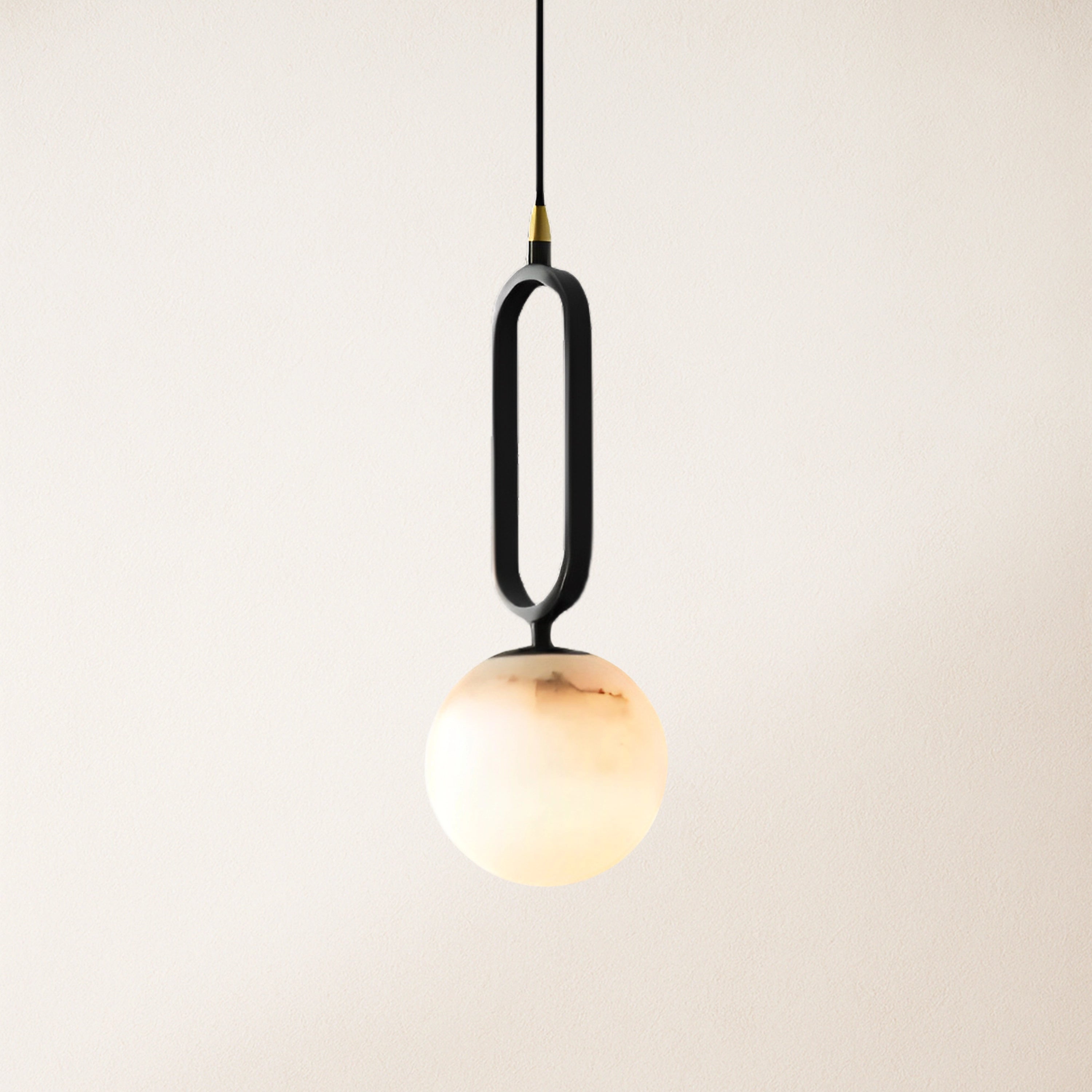 Dadaly Alabaster Small Art Ball Pendant 5.9''D