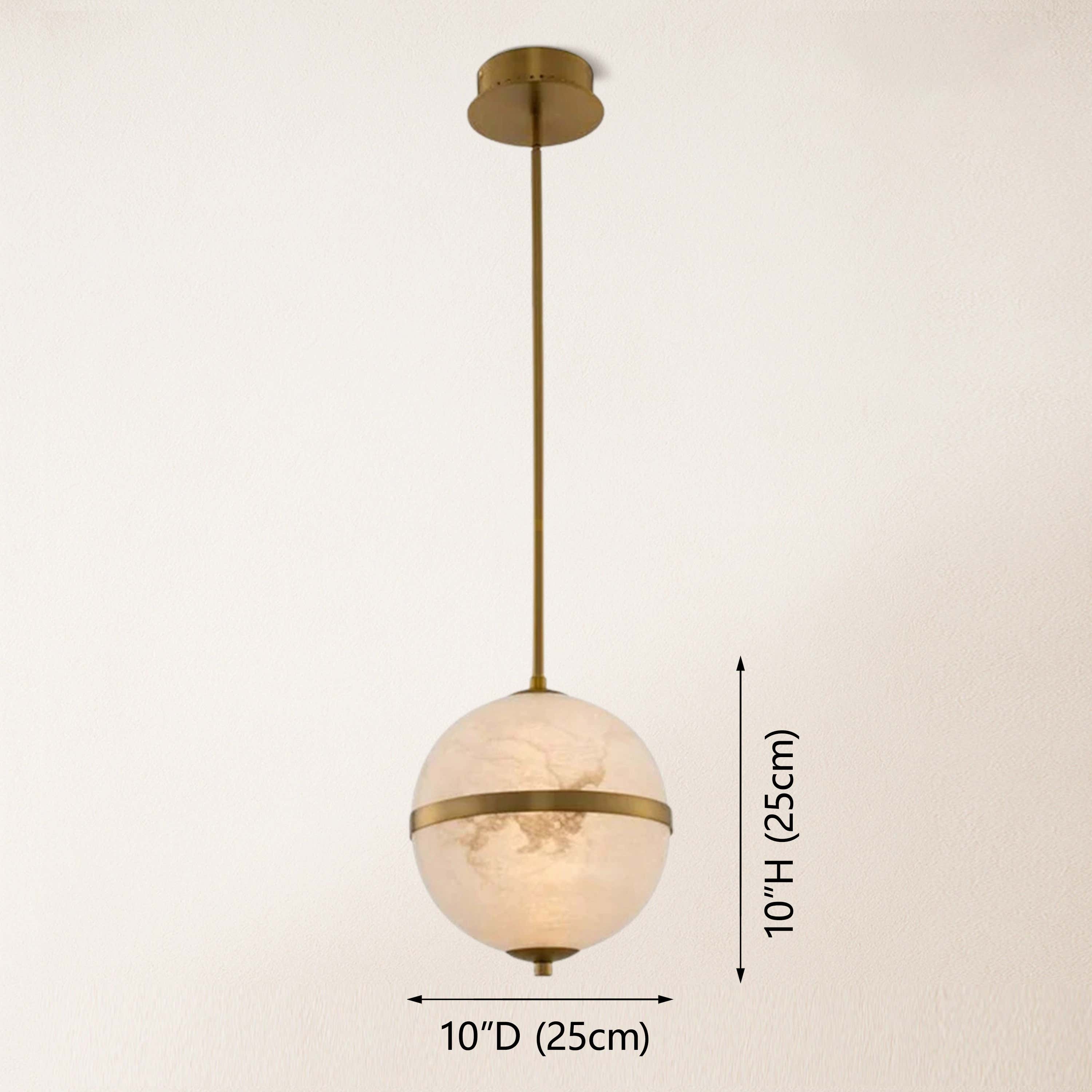 Dadaly Alabaster Small Art Canterbury LED Mini Pendant 10"