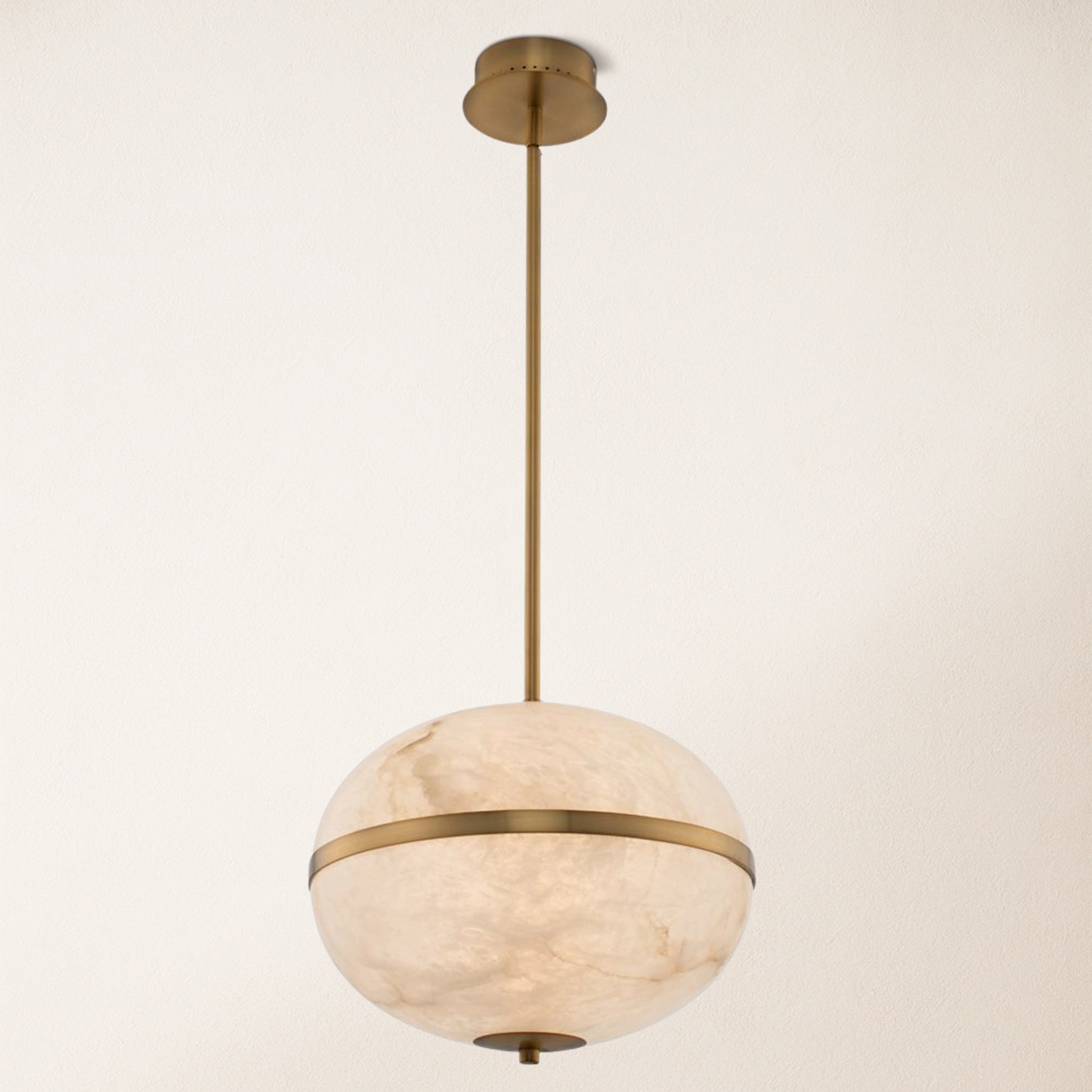 Dadaly Alabaster Small Art Canterbury LED Mini Pendant 16"H