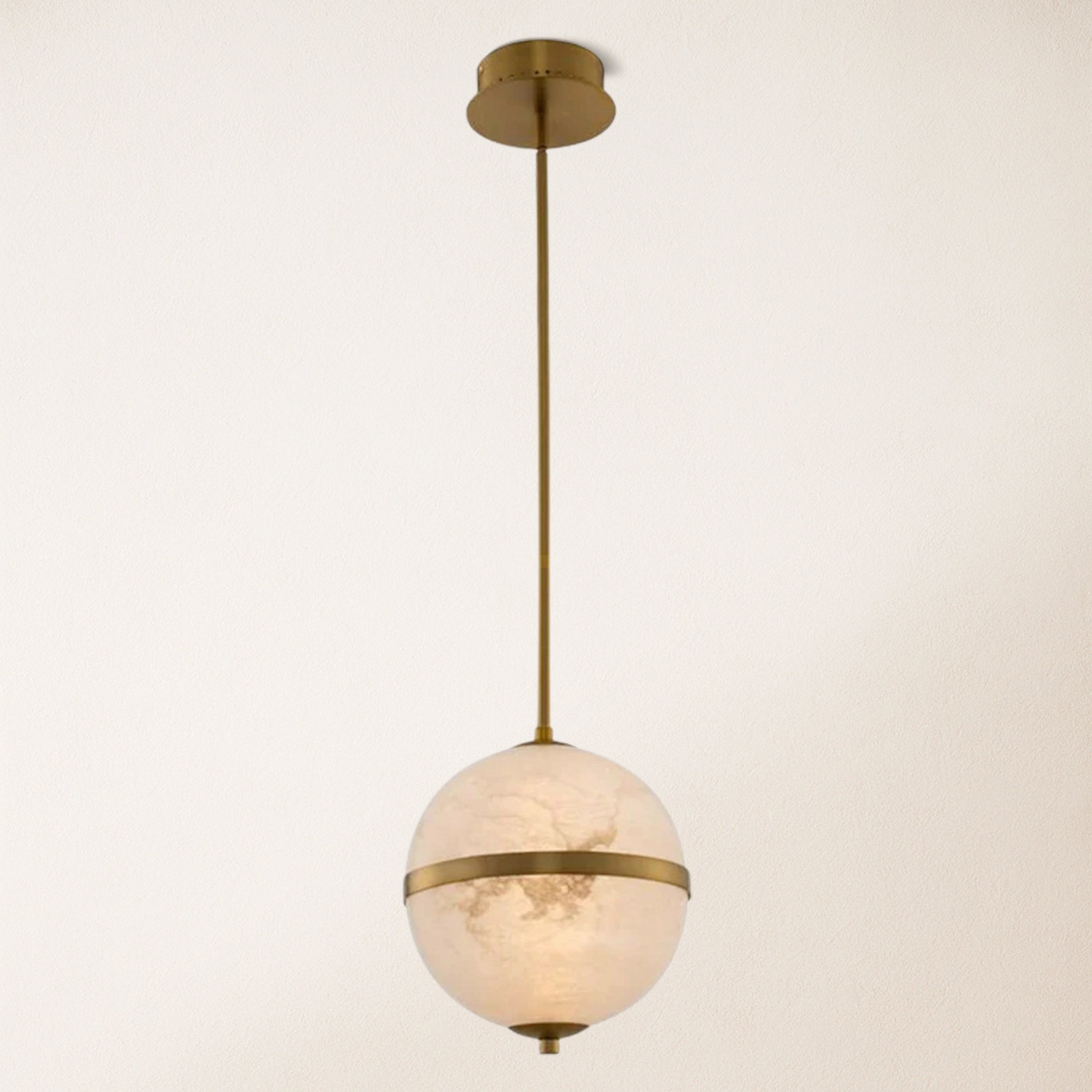 Dadaly Alabaster Small Art Canterbury LED Mini Pendant 10"