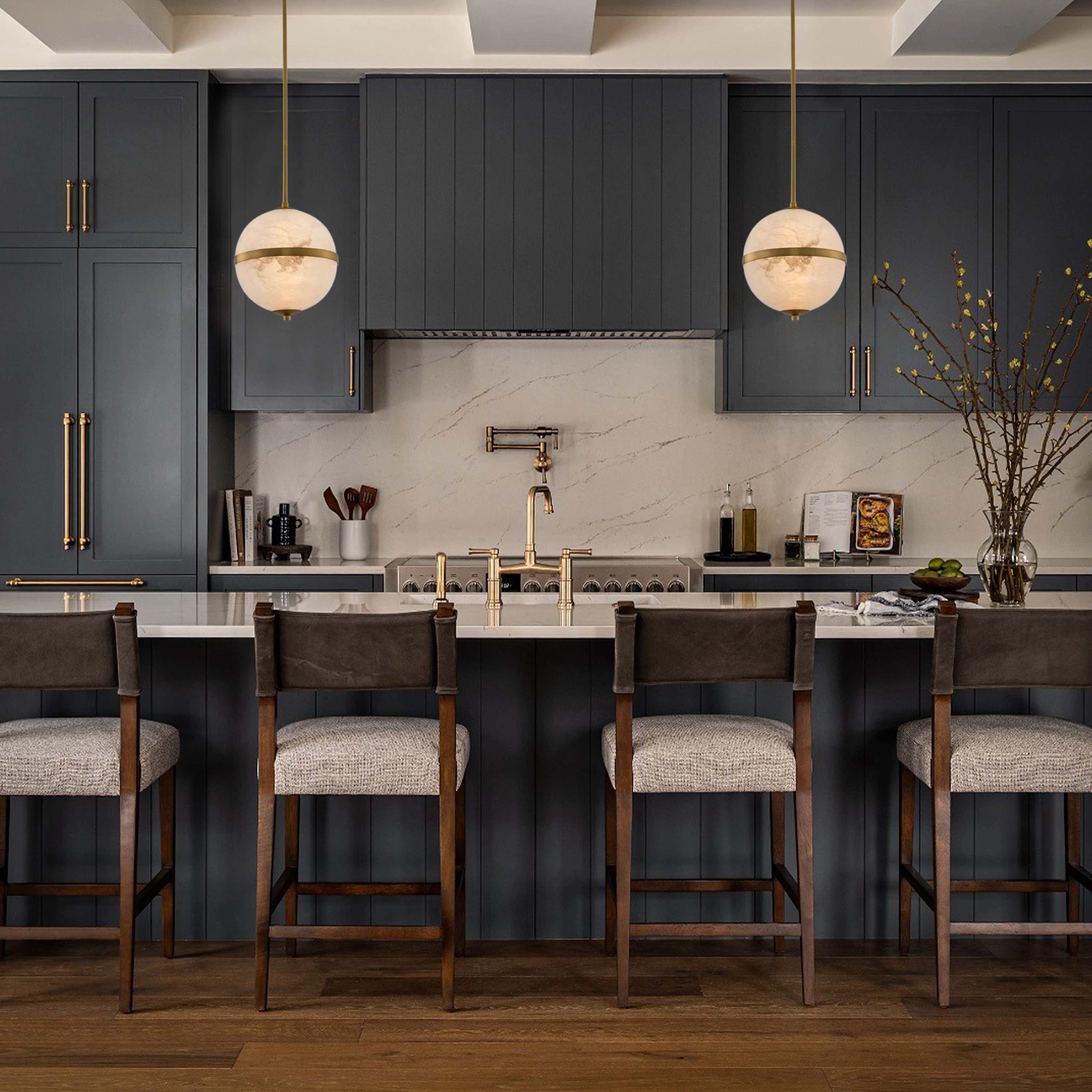 Dadaly Alabaster Small Art Canterbury LED Mini Pendant 10"