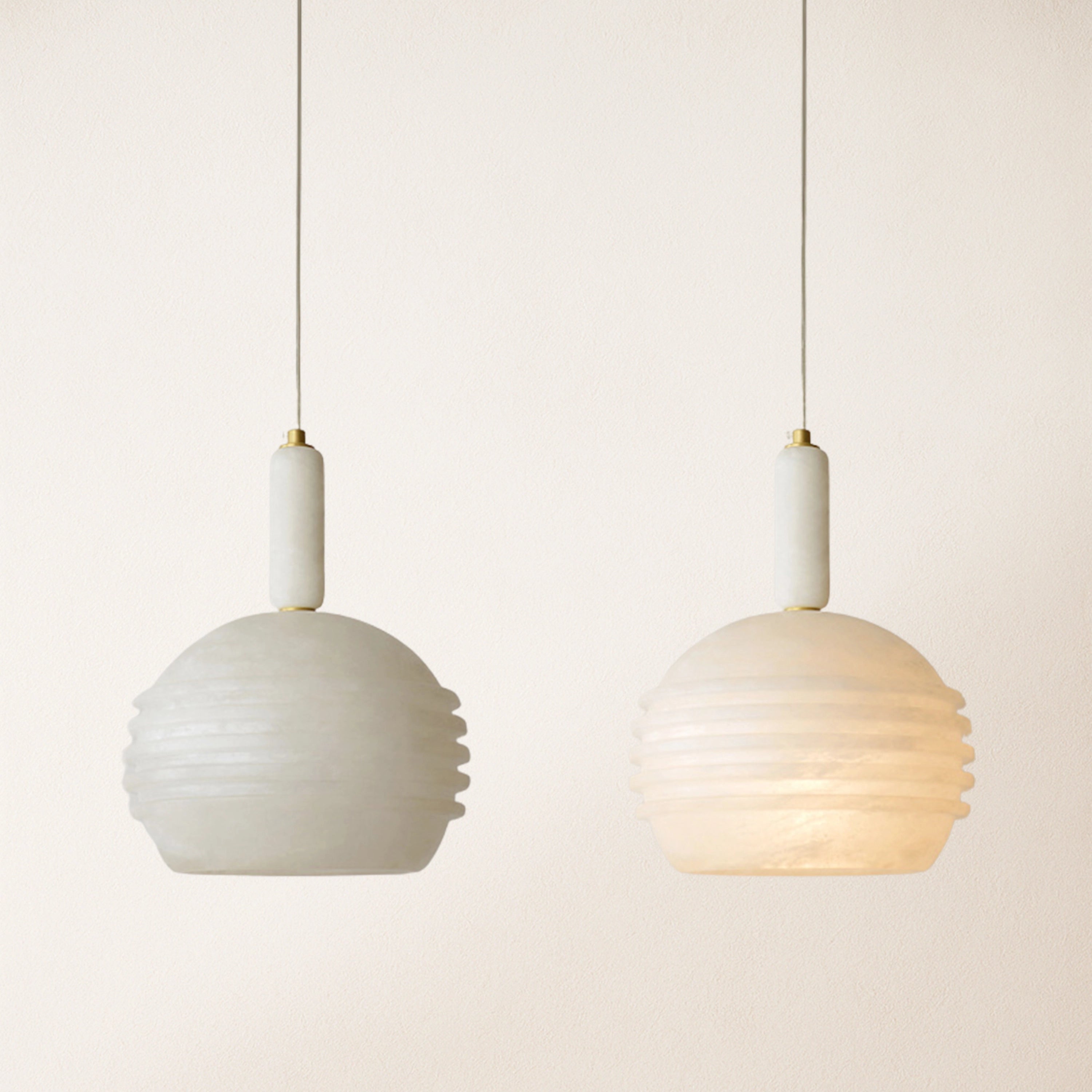 Dadaly Lottia Alabaster Small Art Pendant Light 10"D