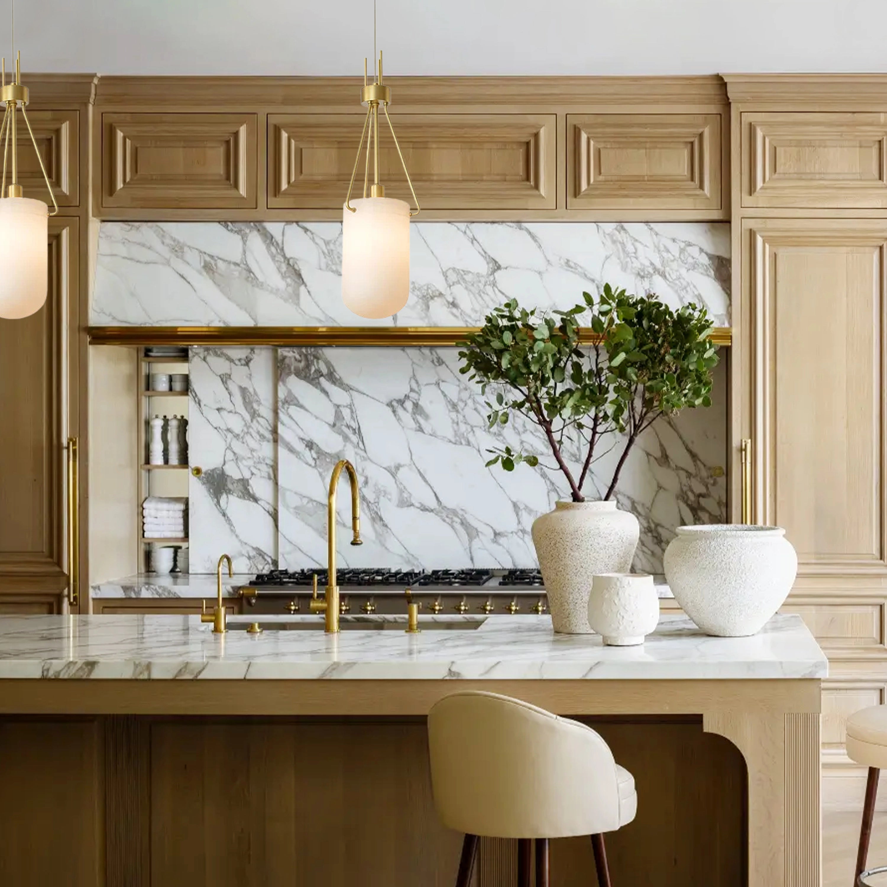 Dadaly Lottia Alabaster Small Art Pendant Light 7"D