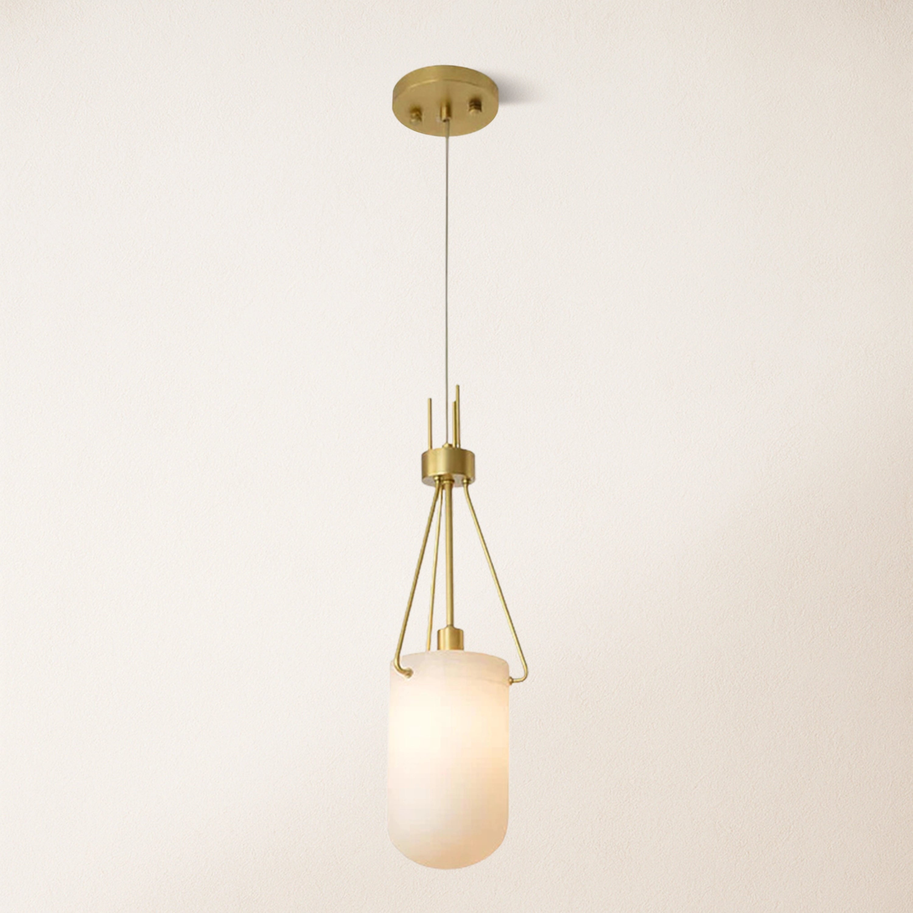 Dadaly Lottia Alabaster Small Art Pendant Light 7"D