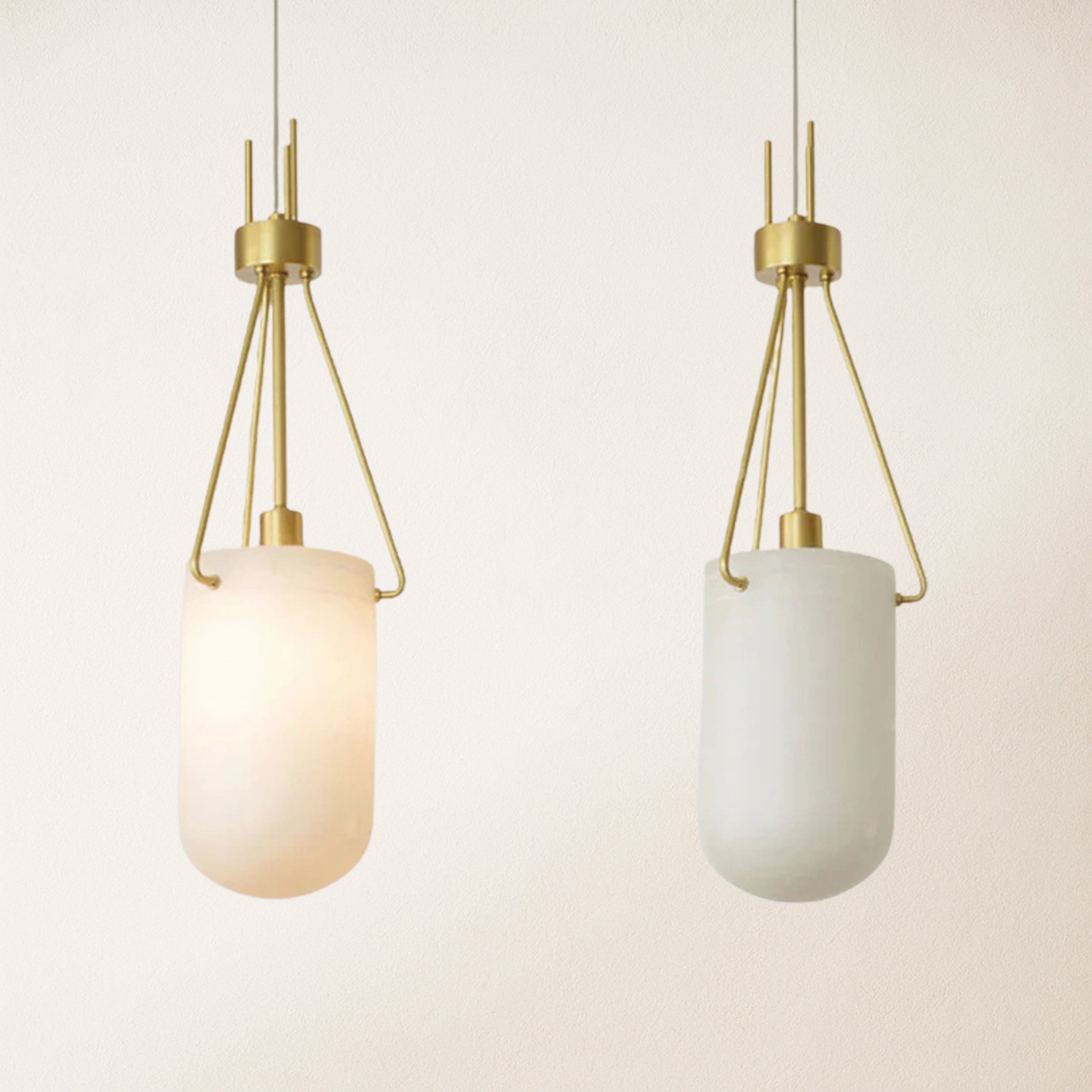 Dadaly Lottia Alabaster Small Art Pendant Light 7"D