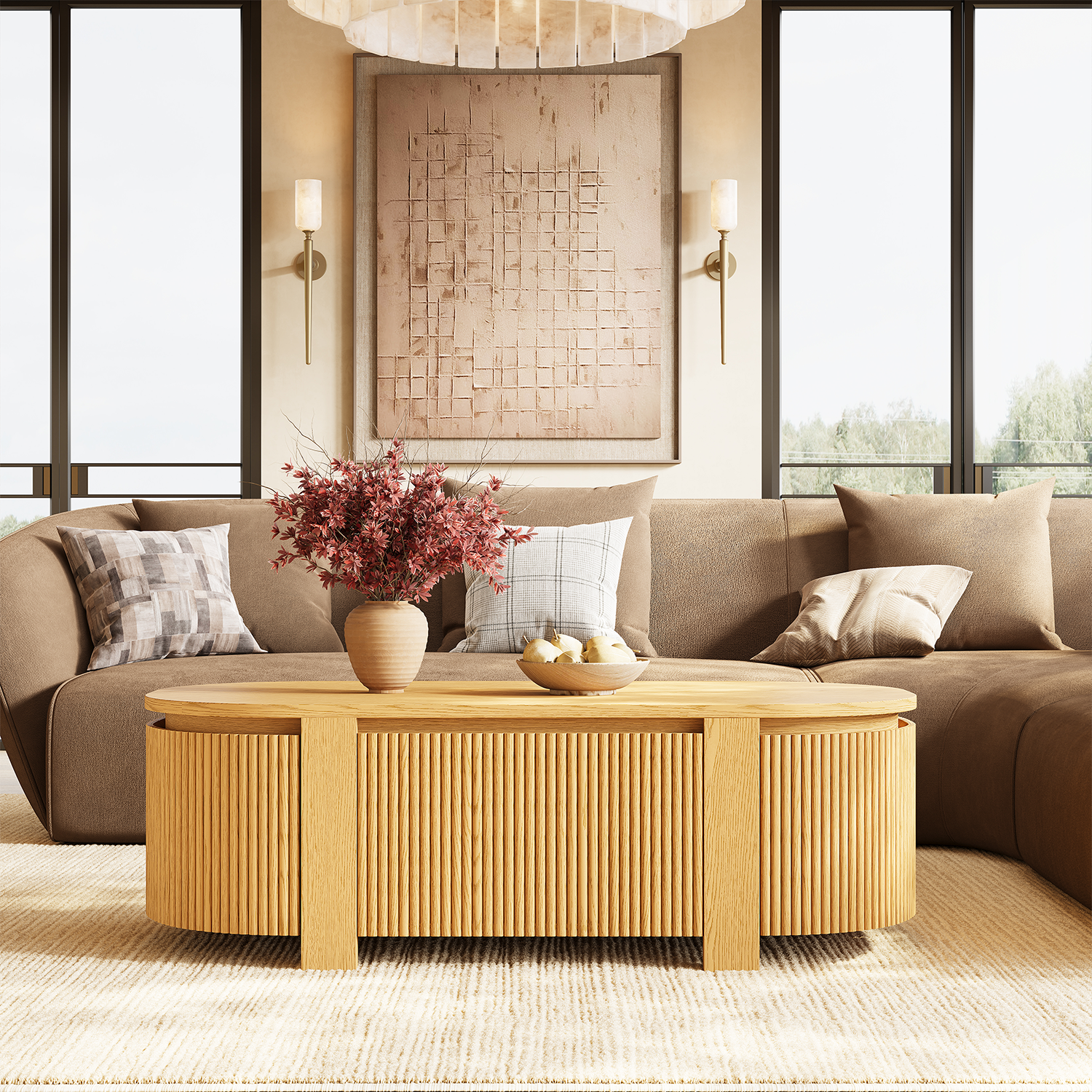 Sutton coffee table 47" W