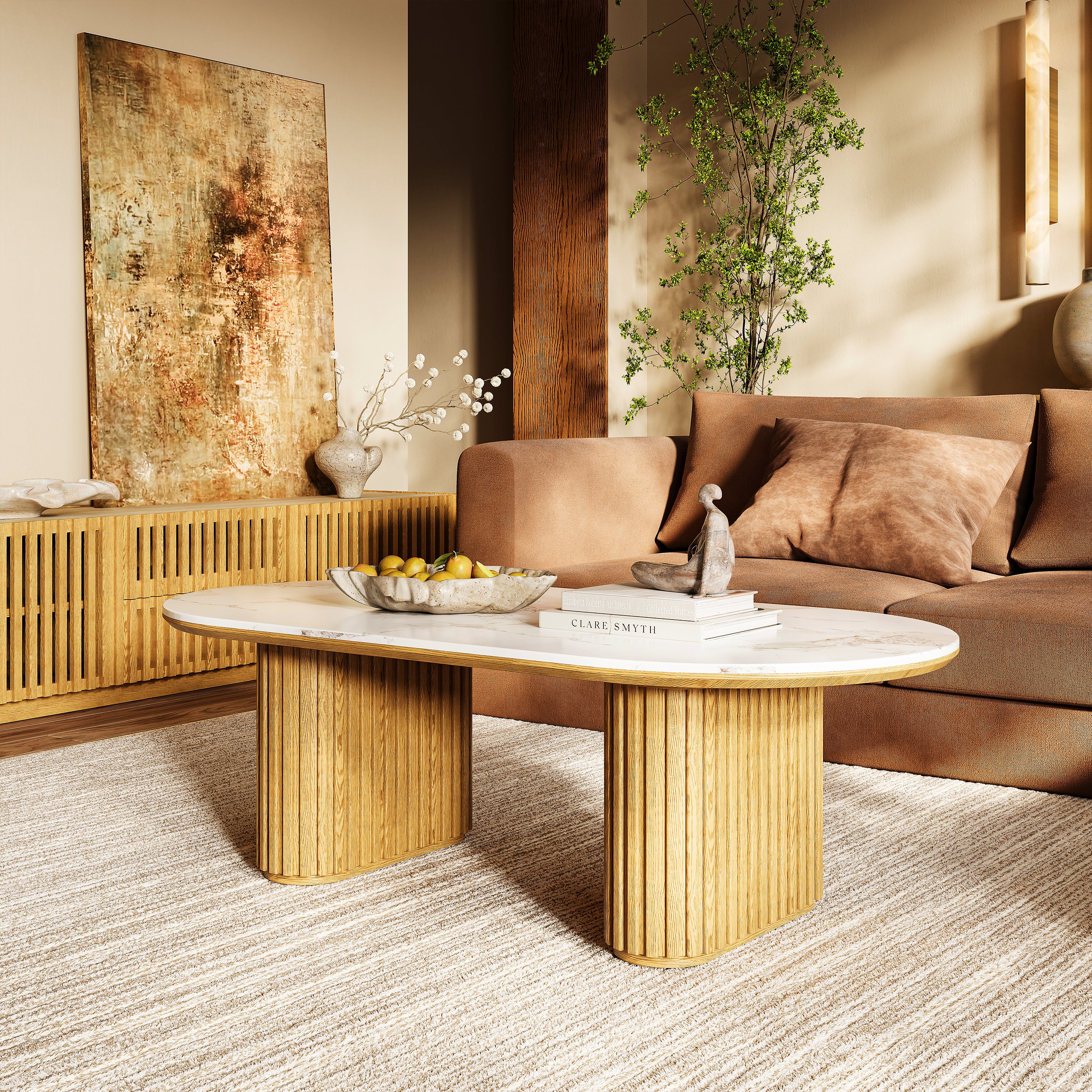 Emery Sintered Stone Coffee Table 48"W