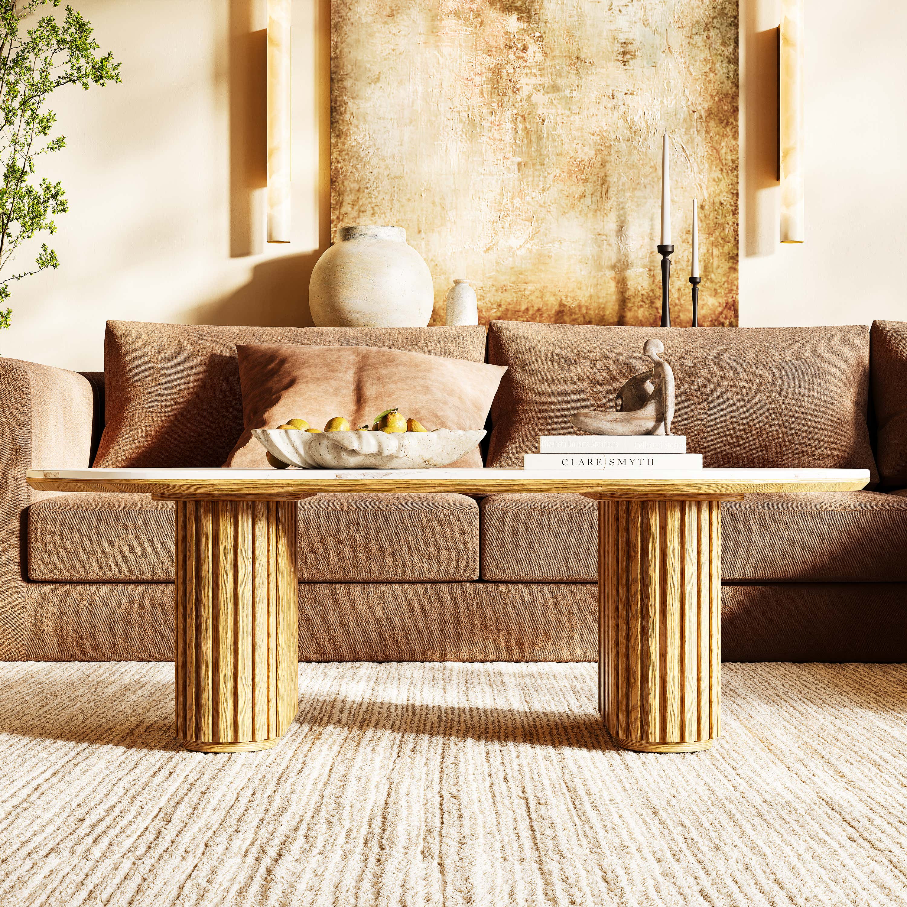 Emery Sintered Stone Coffee Table 48"W