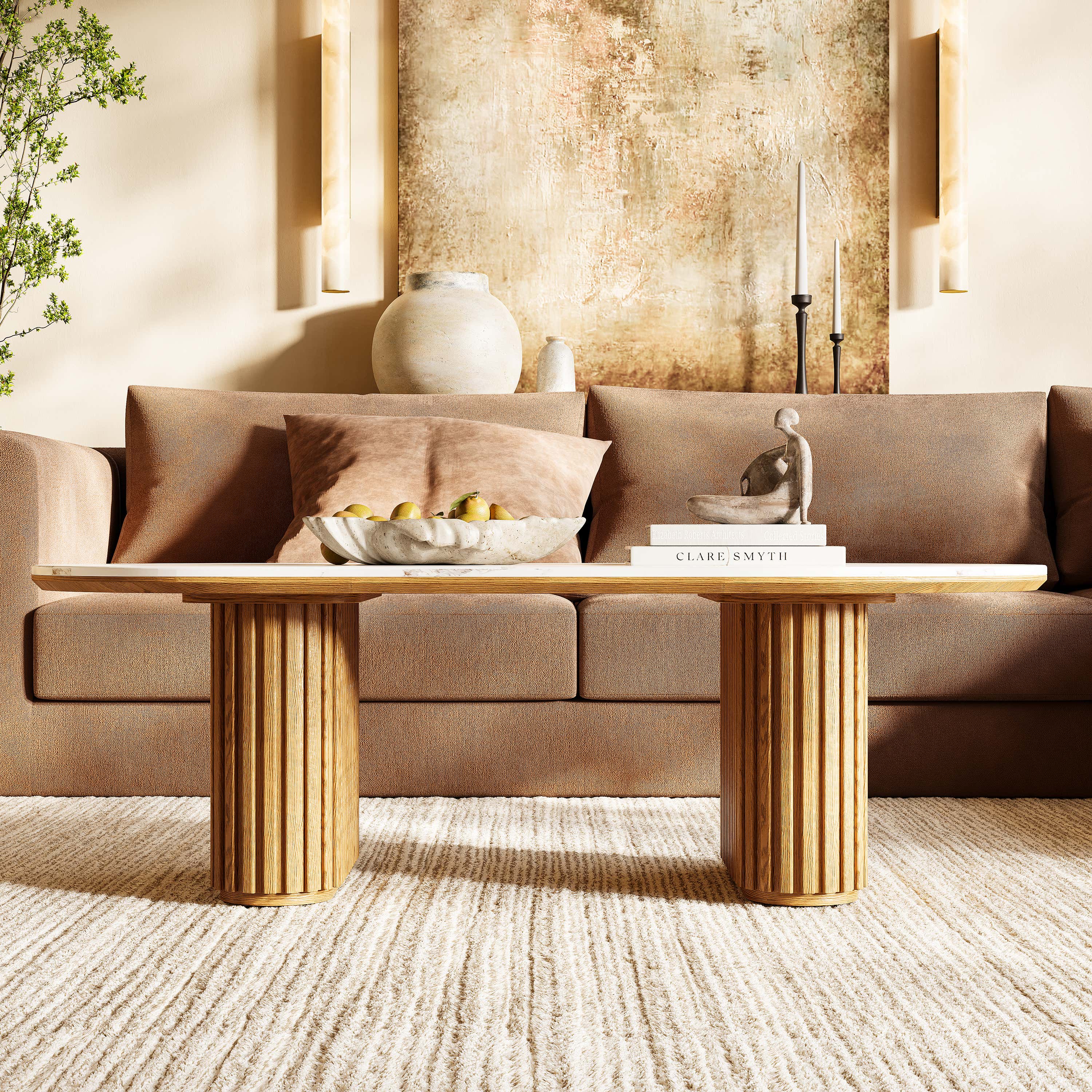 Emery Sintered Stone Coffee Table 47"W