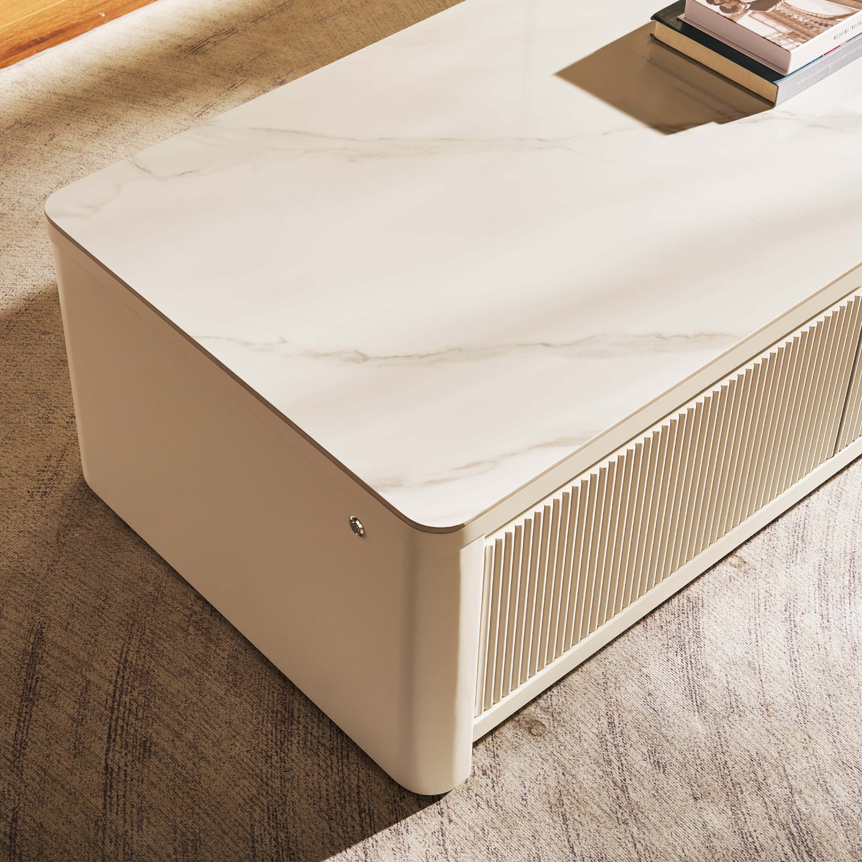 Celia Burnt Stone Coffee Table 47"