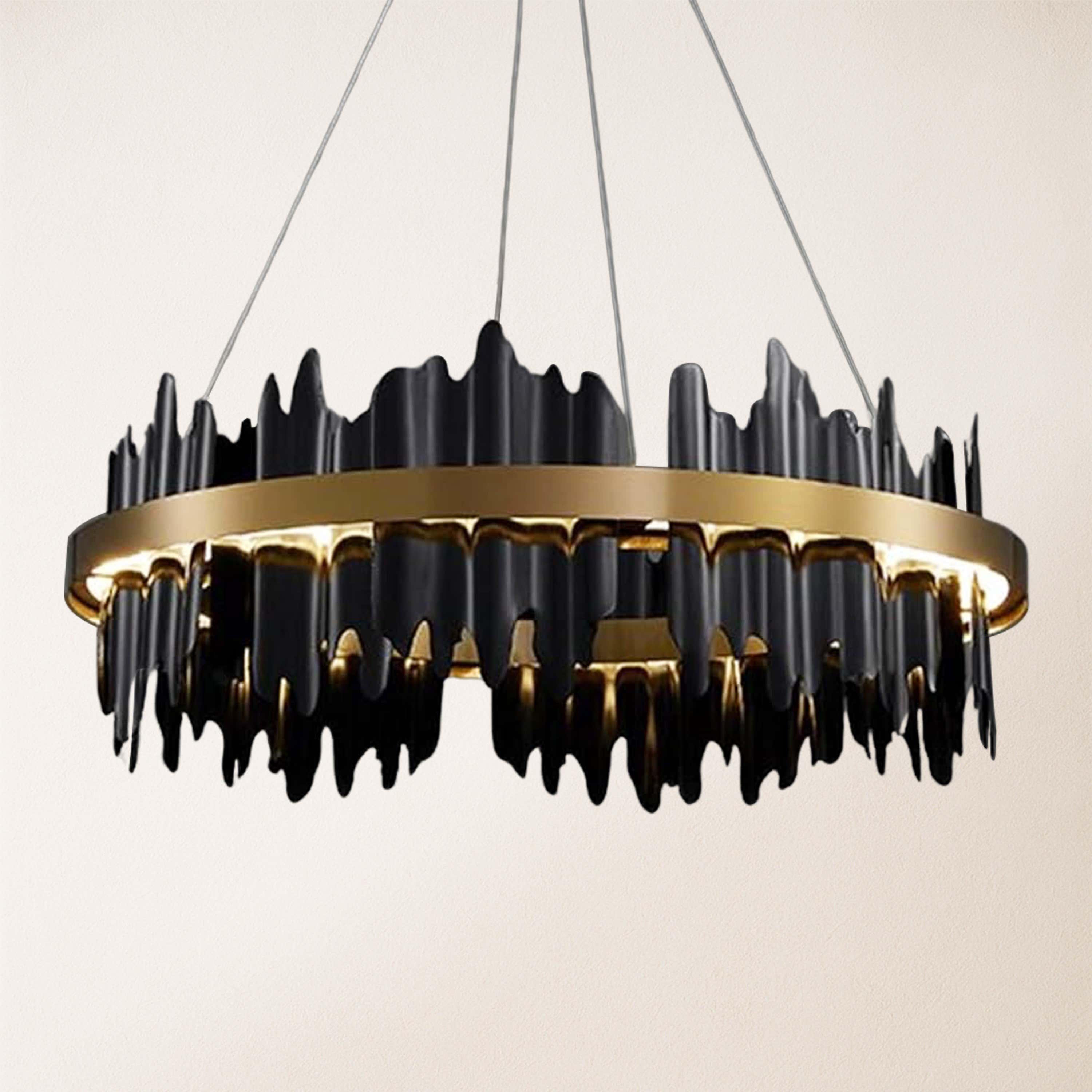 Arctira Metal Iceberg Round Chandelier 23.6"D