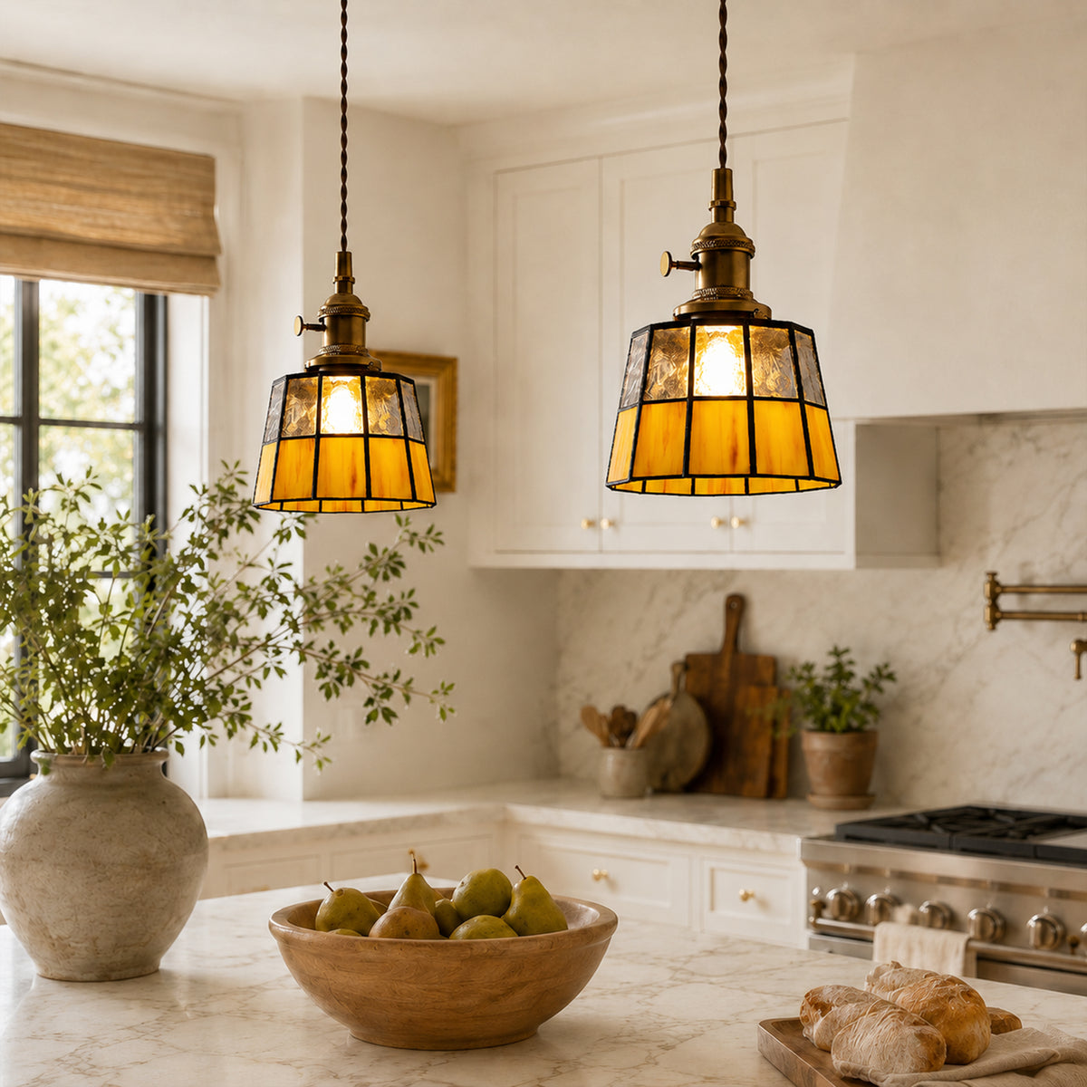 Karys Stained Glass Pendant Light