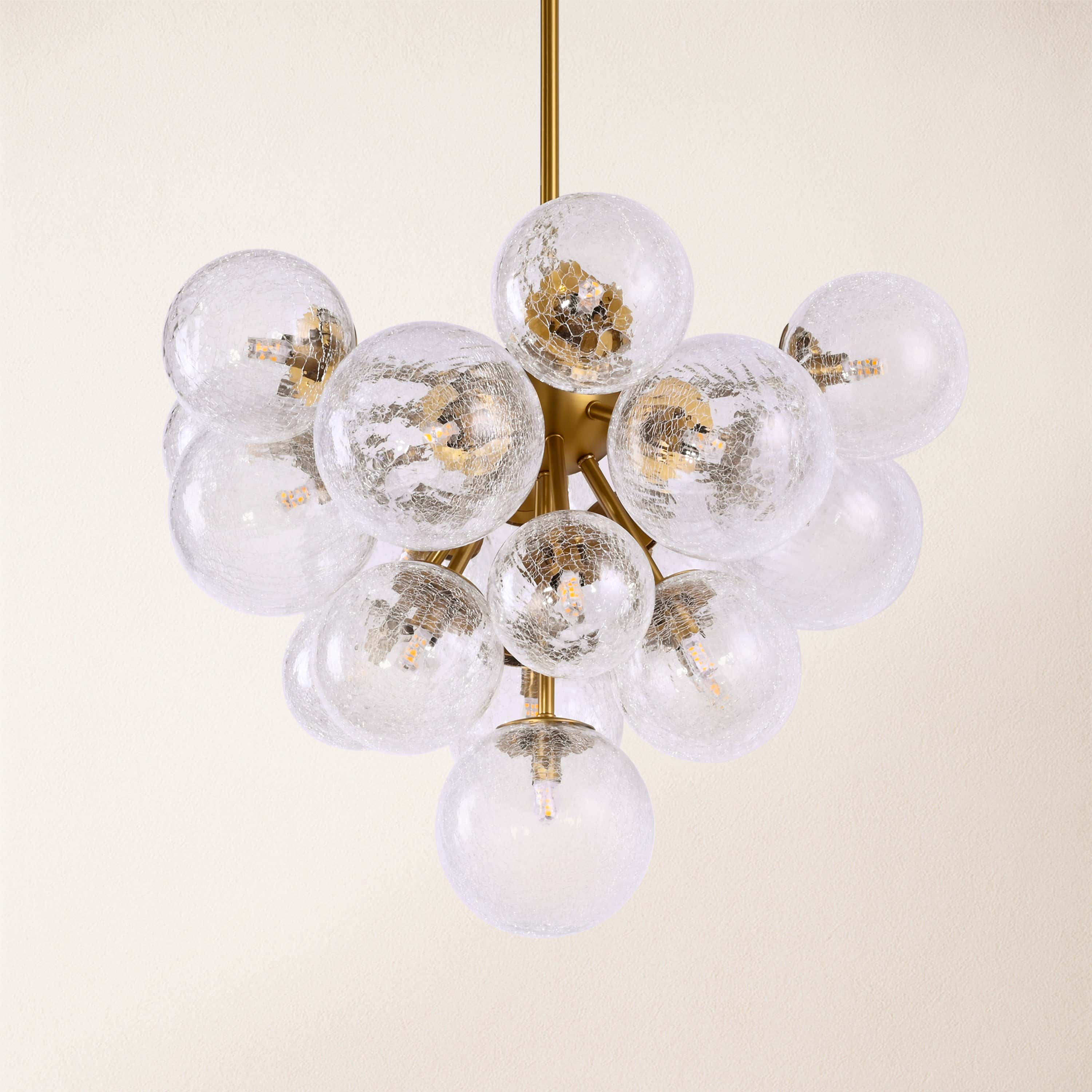 Elowen Crackled Glass Cluster Chandelier