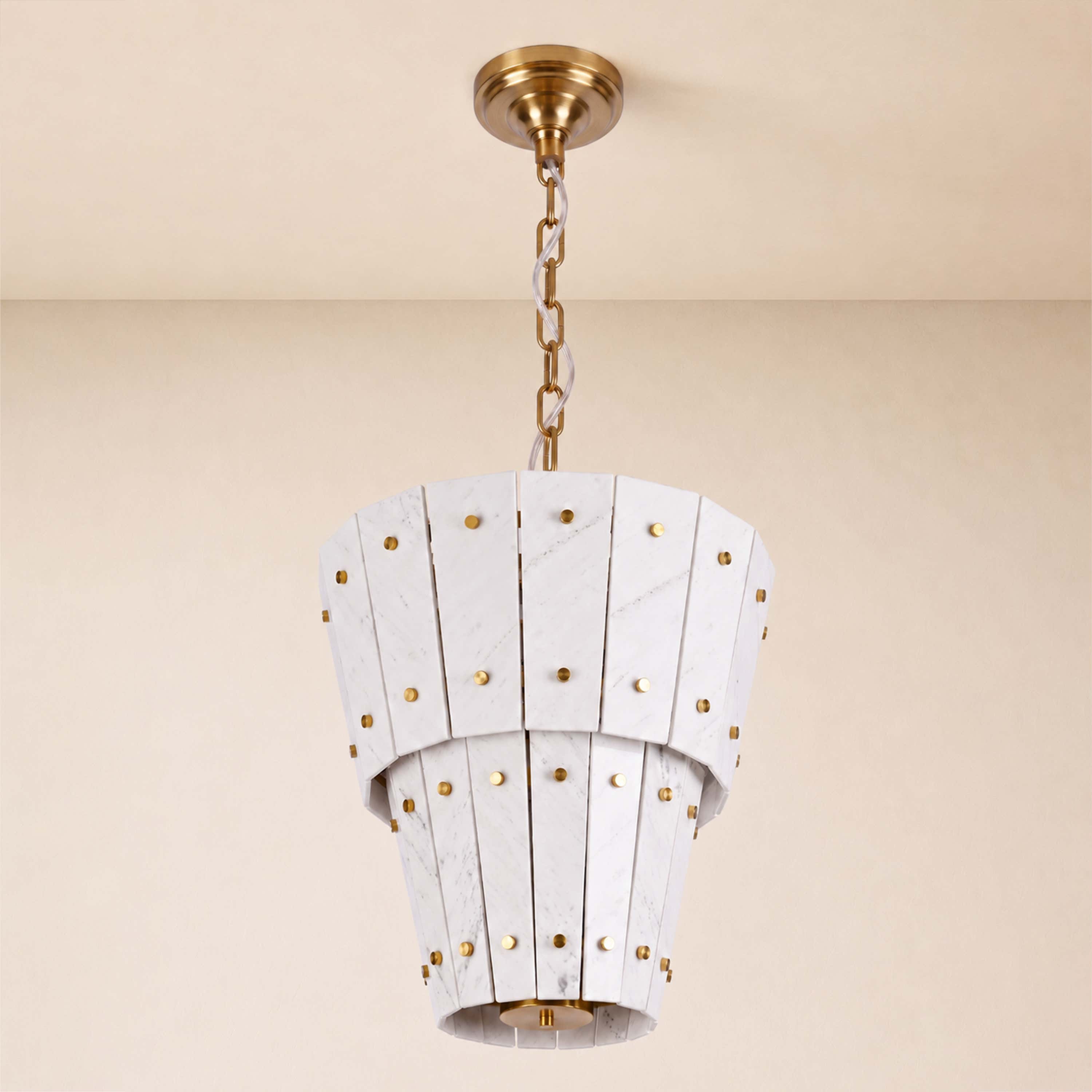 Pietra Quartzite Round Chandelier 23.6"D