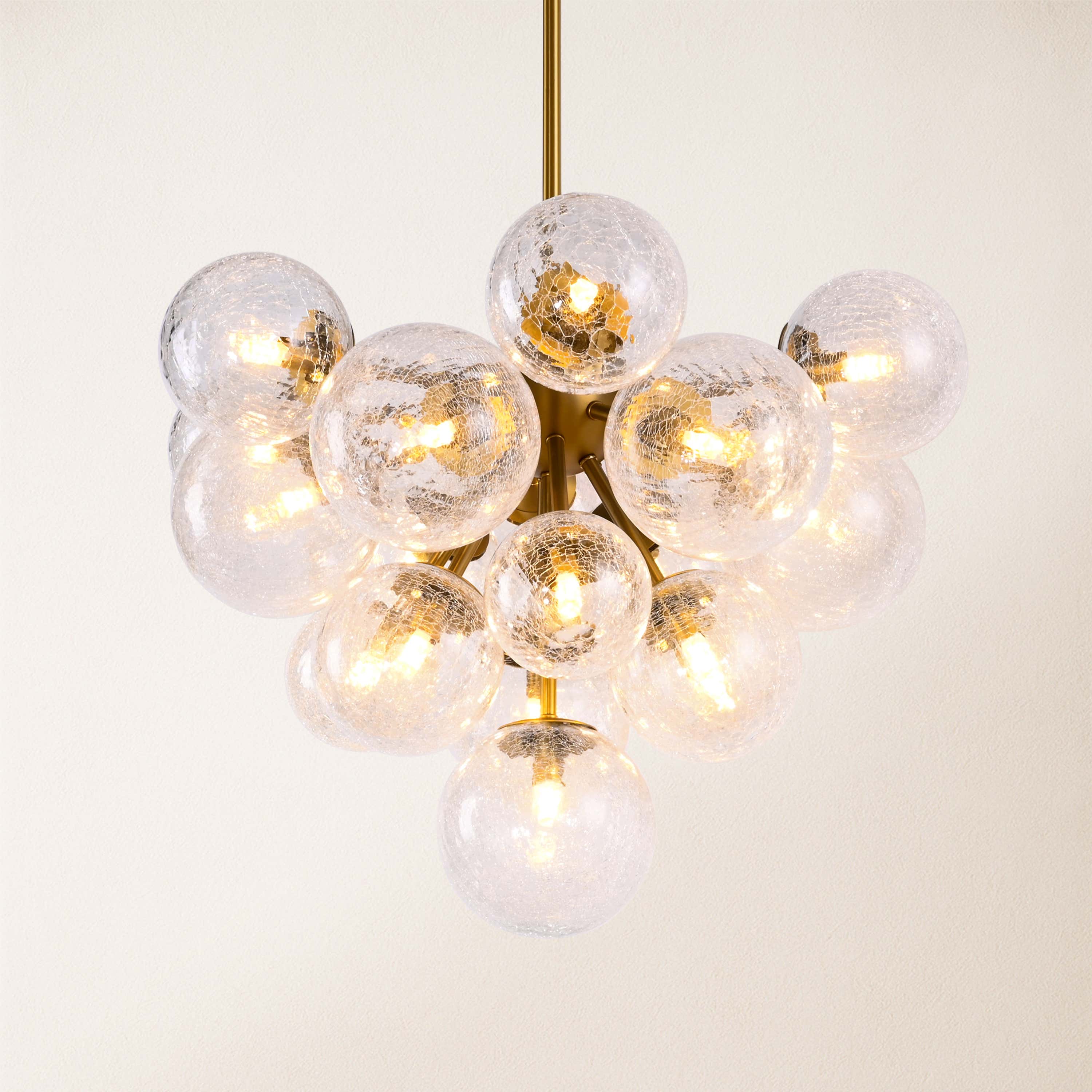 Elowen Crackled Glass Cluster Chandelier