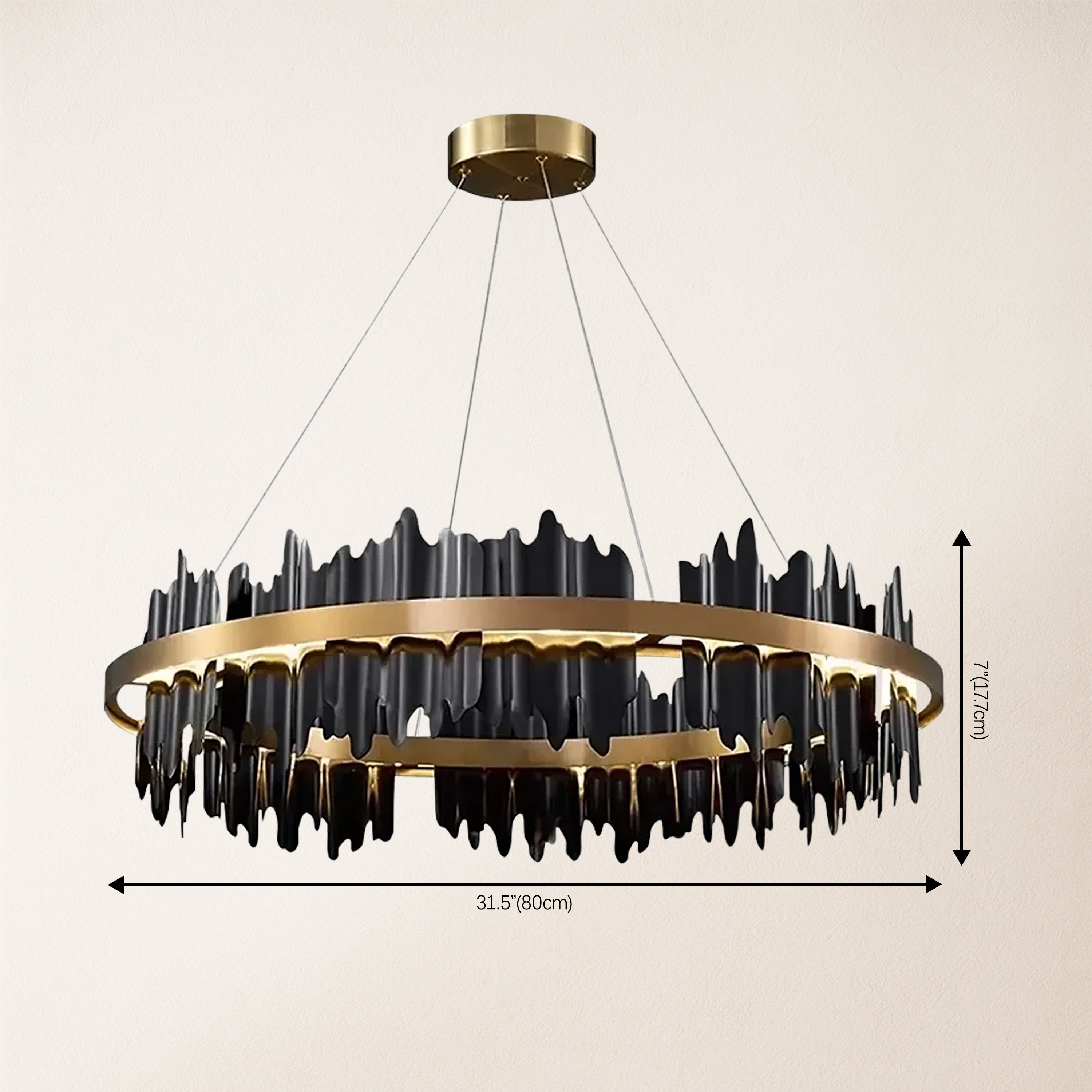 Arctira Metal Iceberg Round Chandelier 32"D