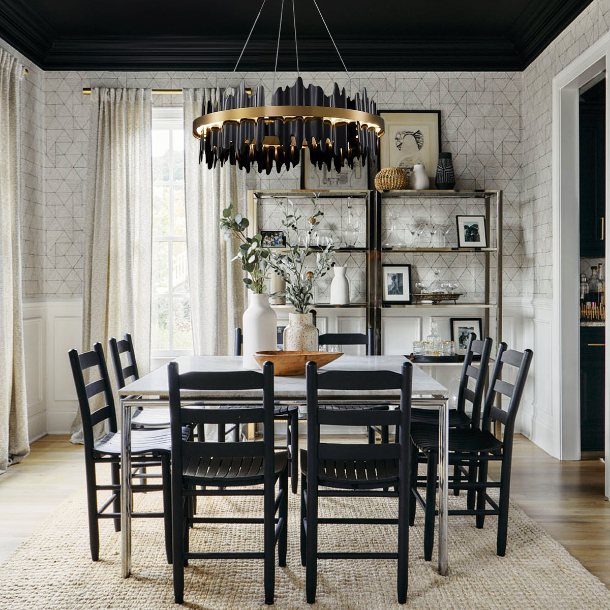 Arctira Metal Iceberg Round Chandelier 23.6"D